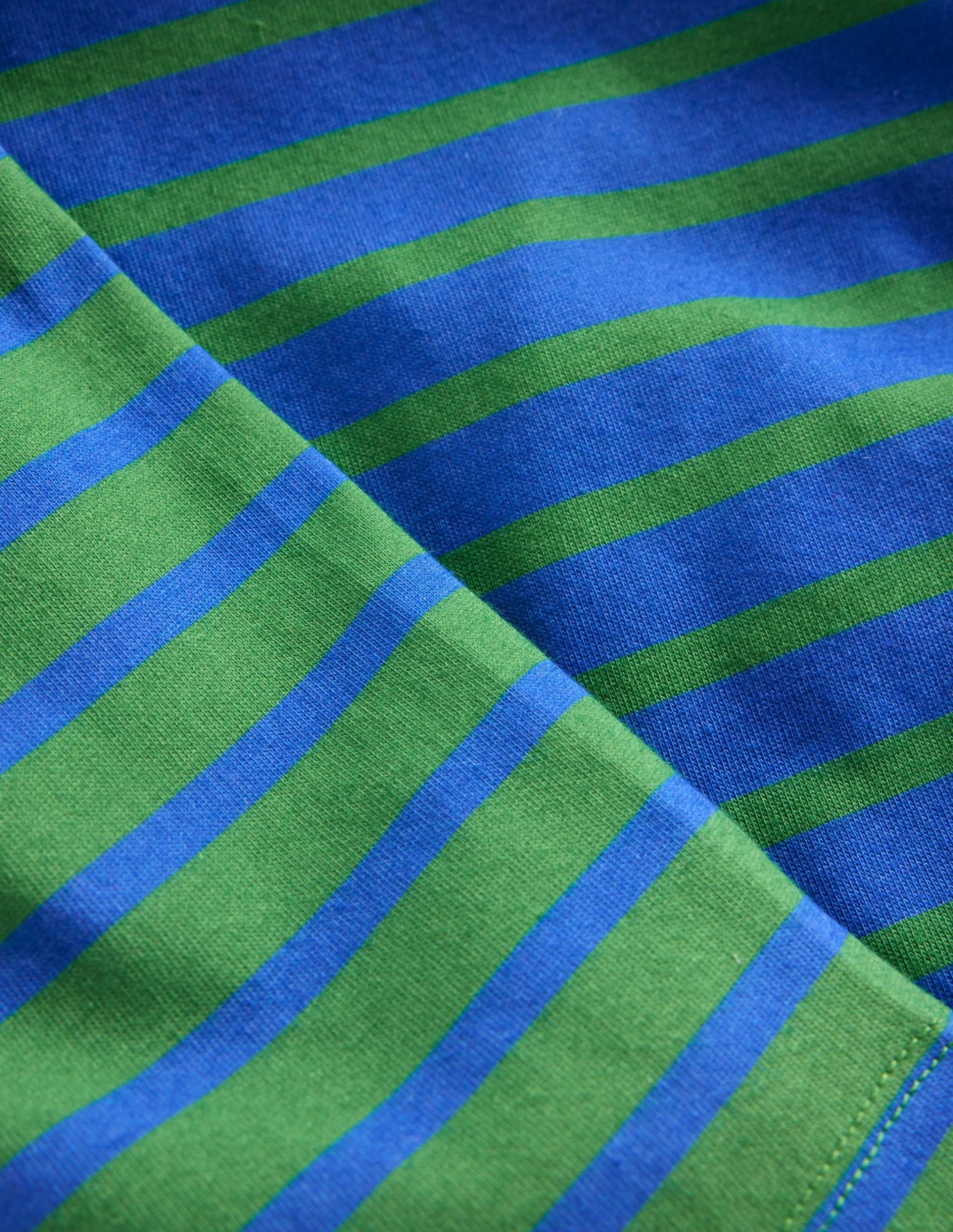 Breton T-shirt-Bright Blue/ Iguana Green - Image 3