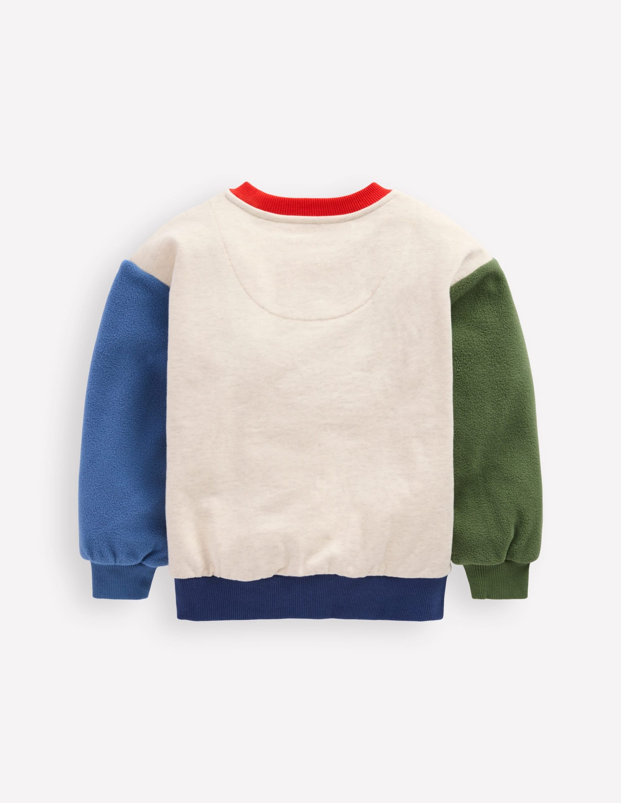 Colourblock Sweatshirt-Oatmeal Marl Colourblock - Image 3