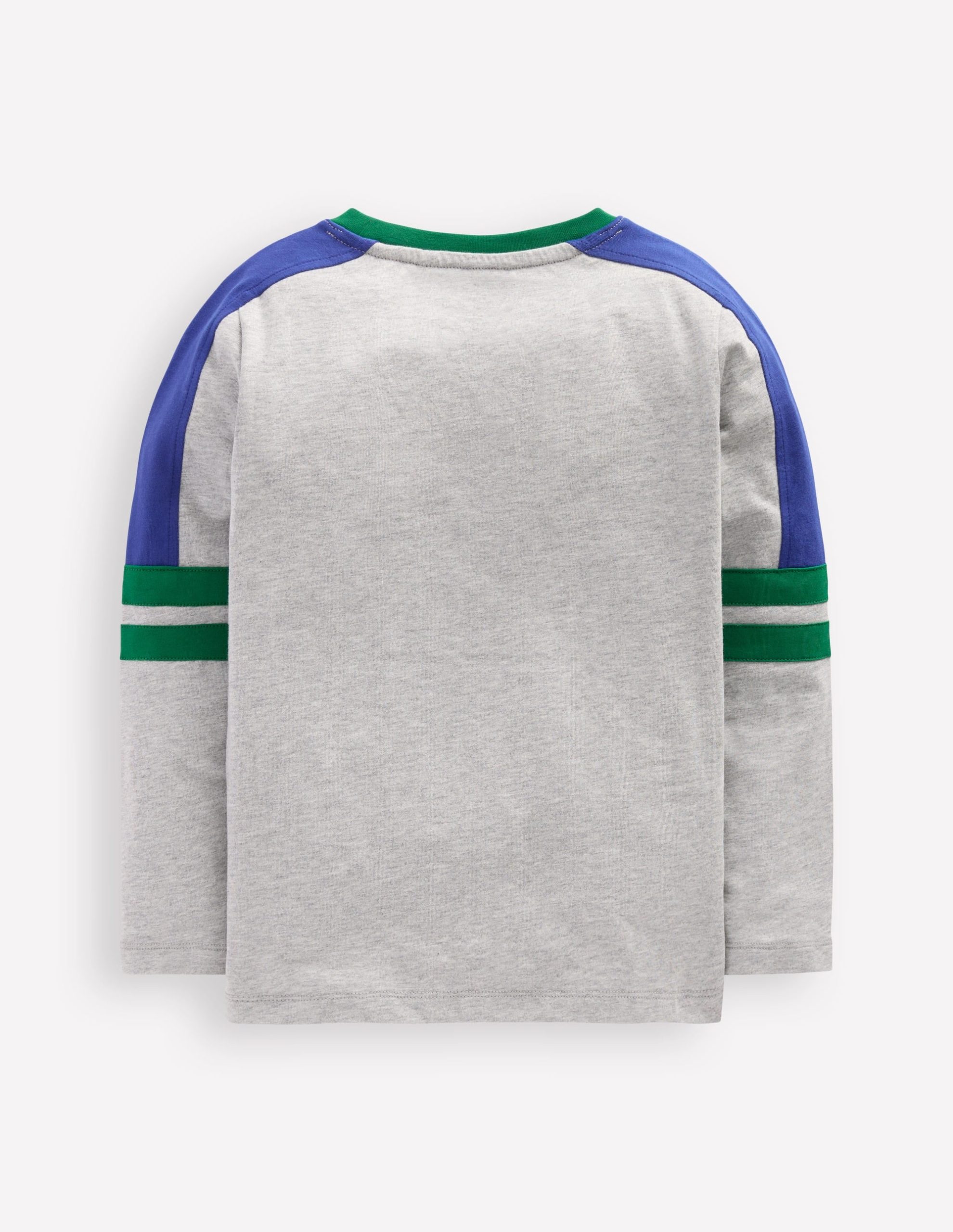 Colour Block T-shirt-GREY MARL COLOURBLOCK - Image 5