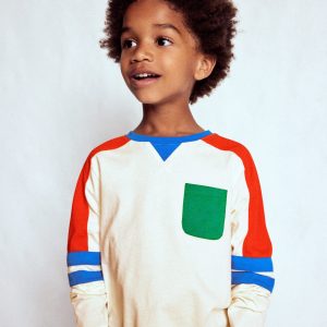 Colour Block T-shirt-Soft Ivory Multi