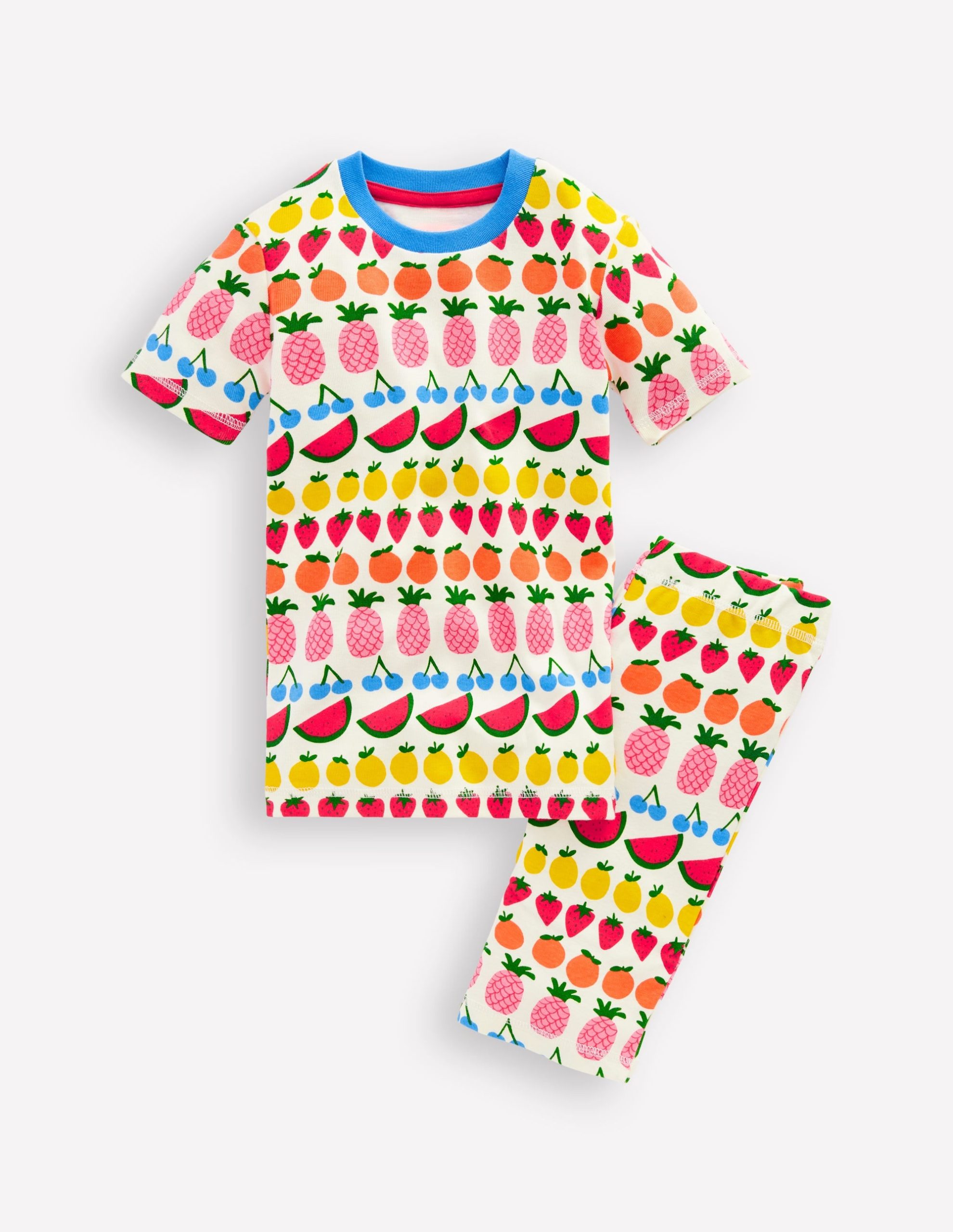 Snug Short John Pajamas-Fruit Stripe - Image 4