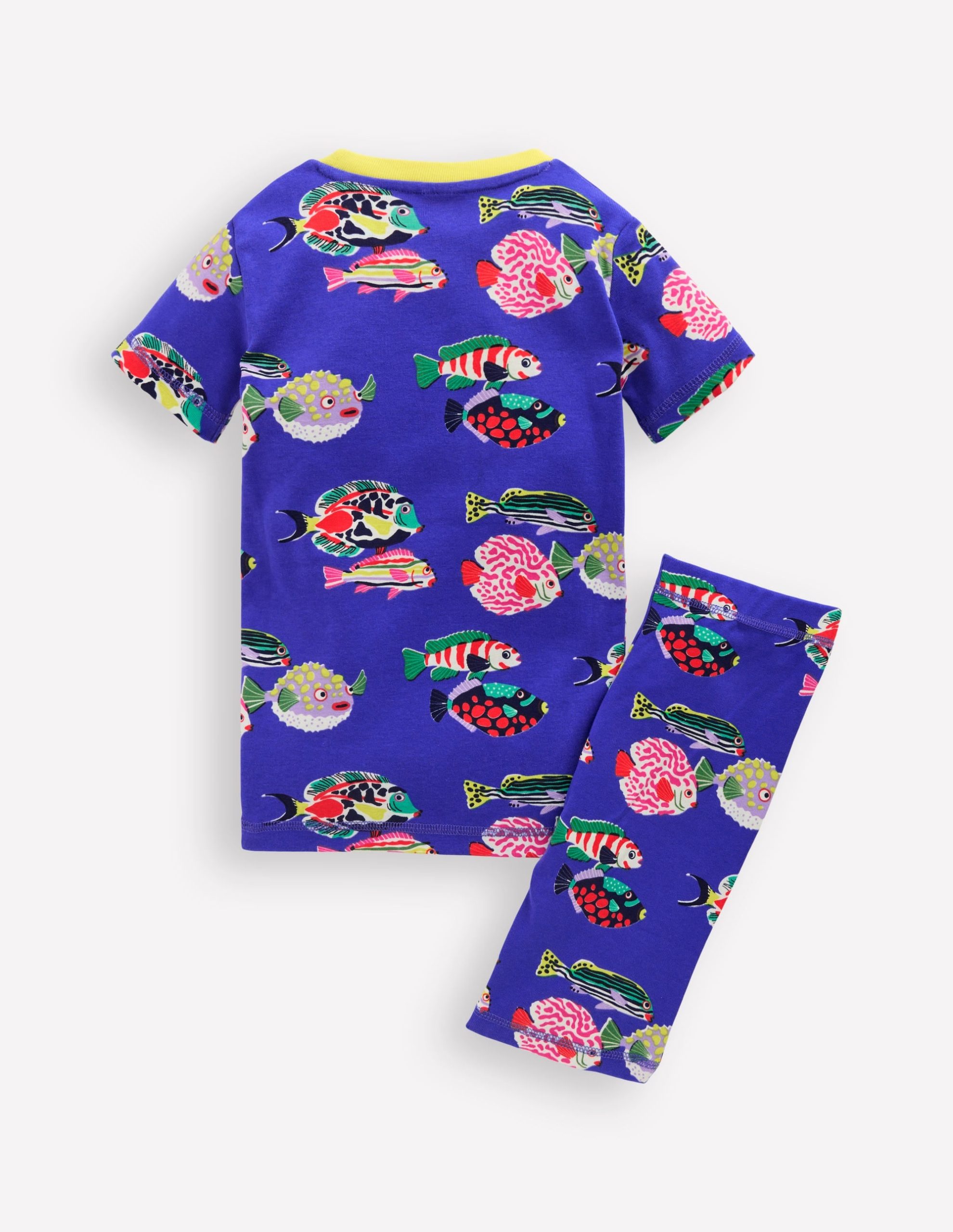 Snug Short John Glow Pyjamas-Blue Heron Fish - Image 4