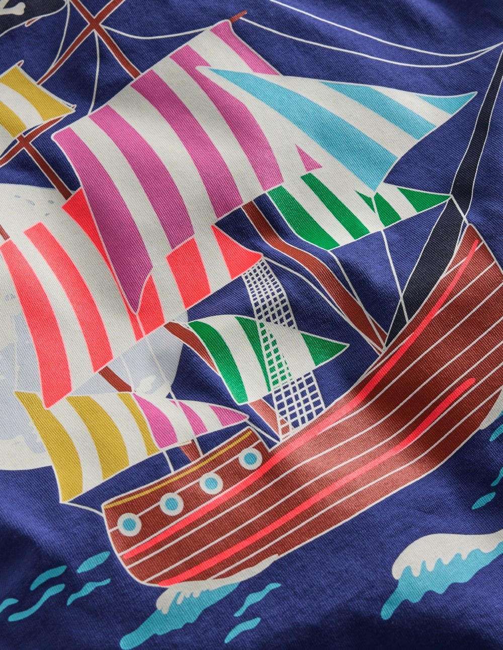 Glow-In-The-Dark T-shirt-Twilight Blue Pirate Ship - Image 3