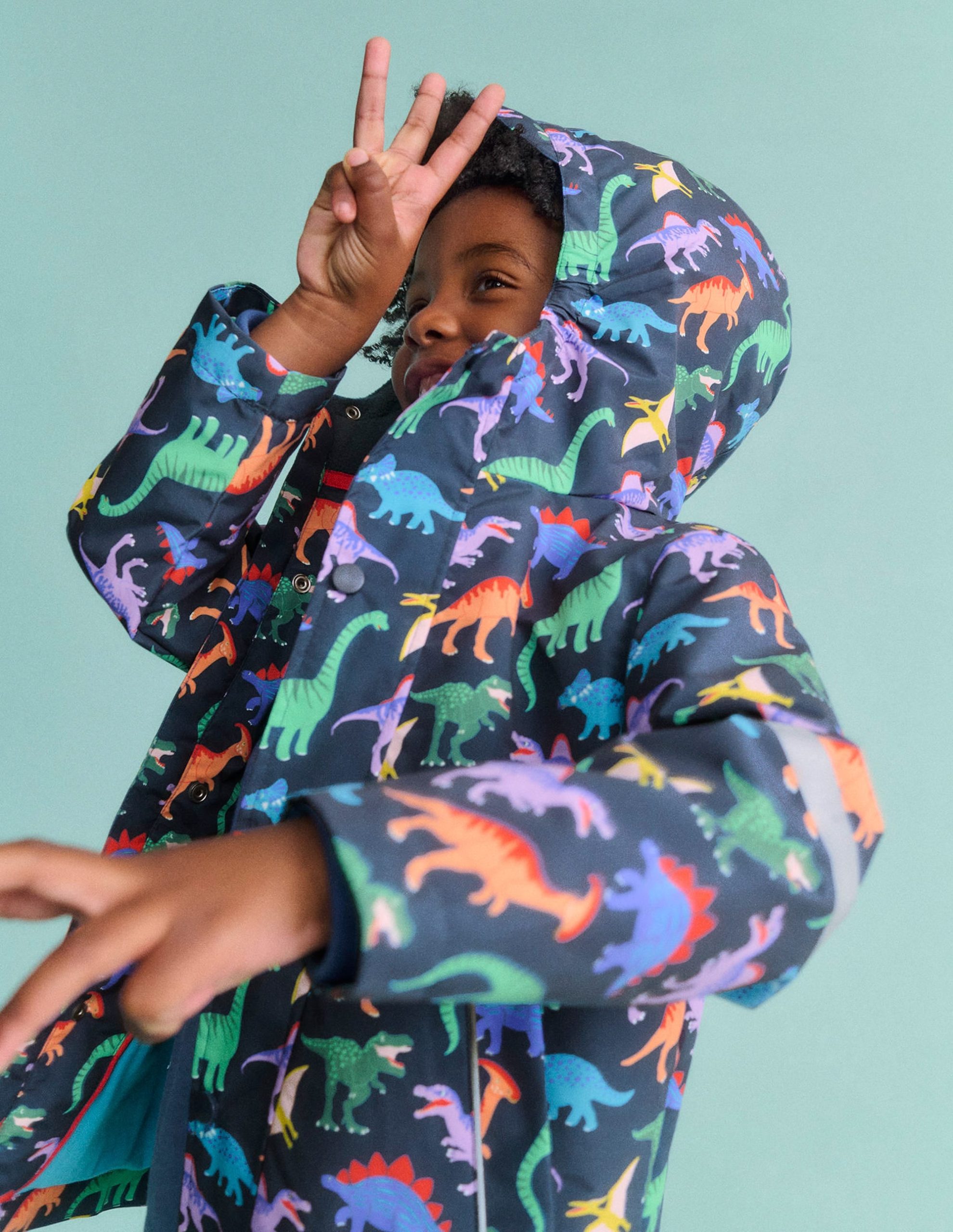 Waterproof Fisherman's Jacket-Robot Blue Dinos - Image 7