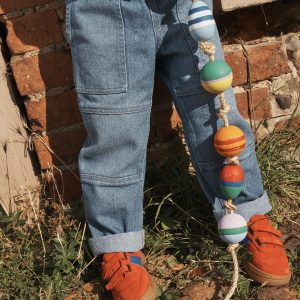 Warrior Knee Jeans-Mid Blue Wash