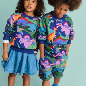 Printed Shorts-Multi Dinosaur Camo