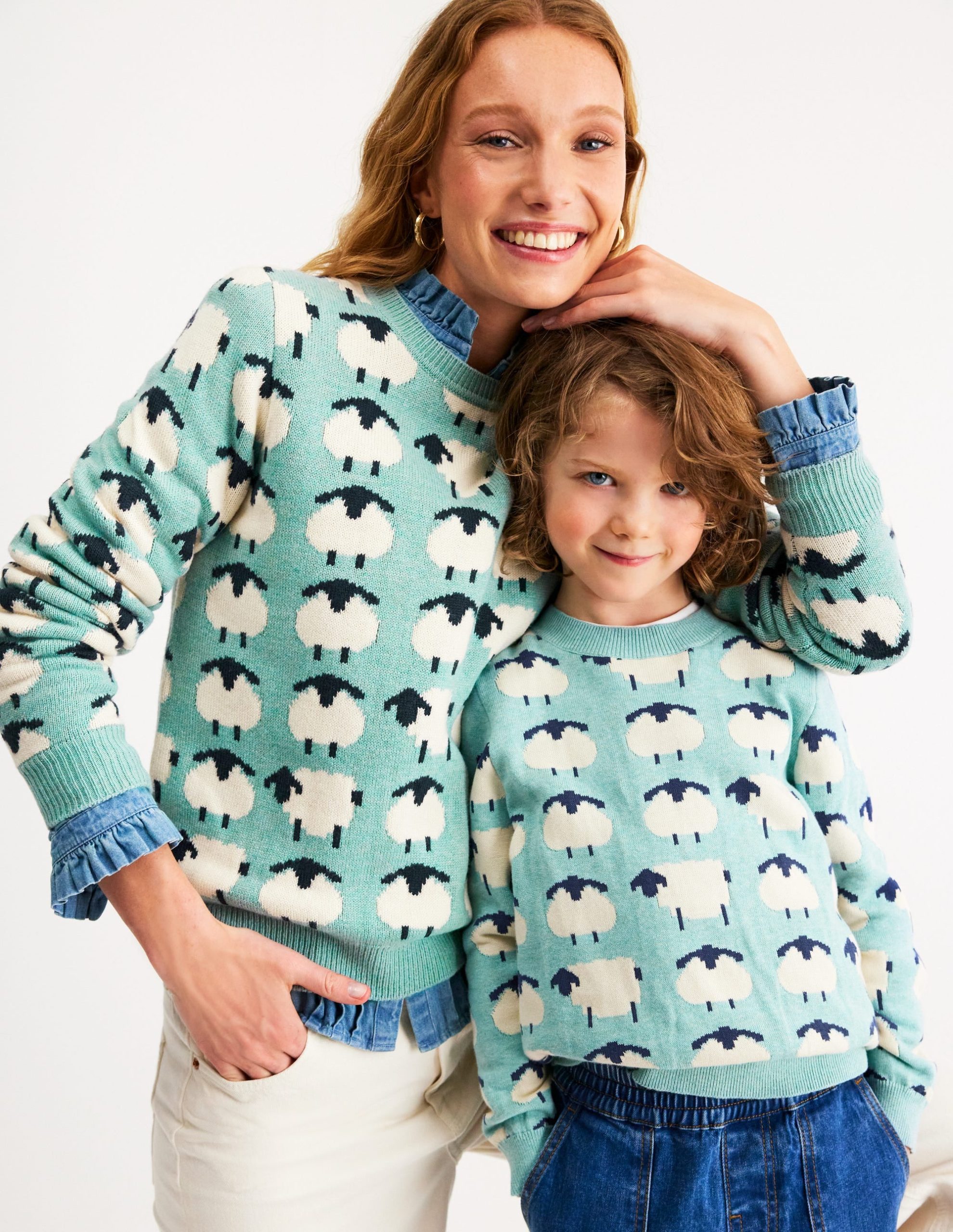 Novelty Sweater-Tourmaline Blue Sheep - Image 4