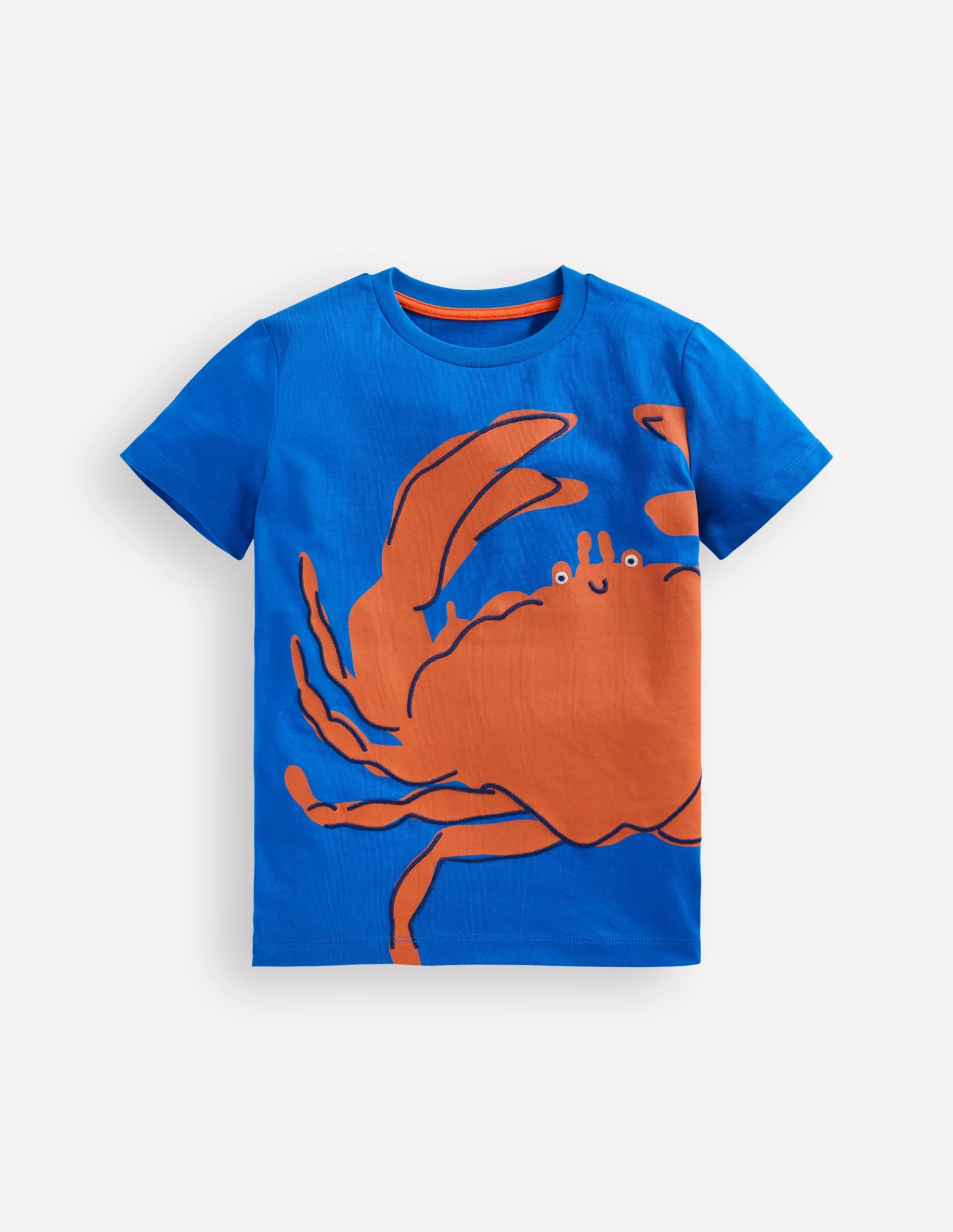 Fun Graphic T-shirt-Kingfisher Blue Crab
