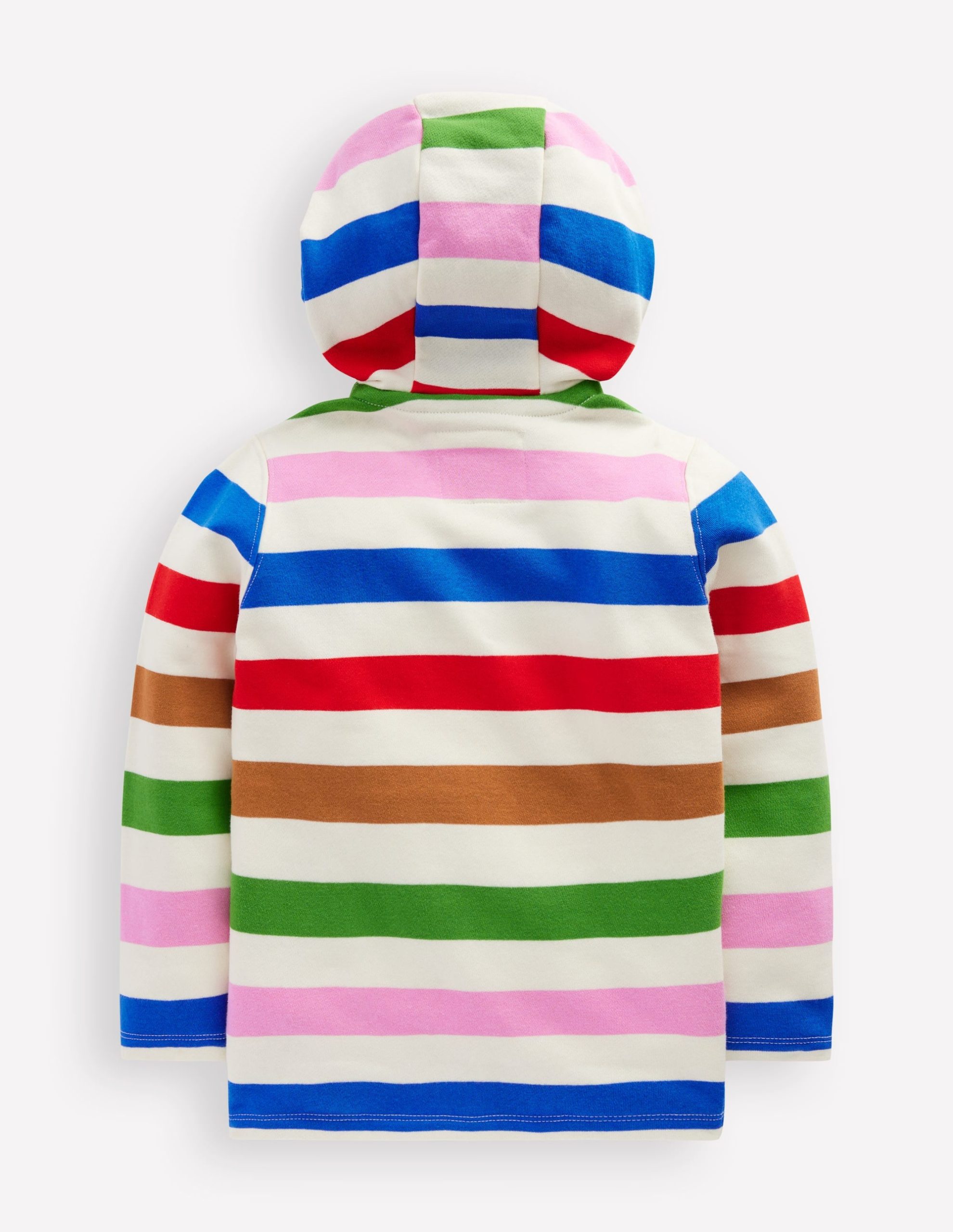 Button Down Hoodie-Gallery Blue Multi Stripe - Image 2