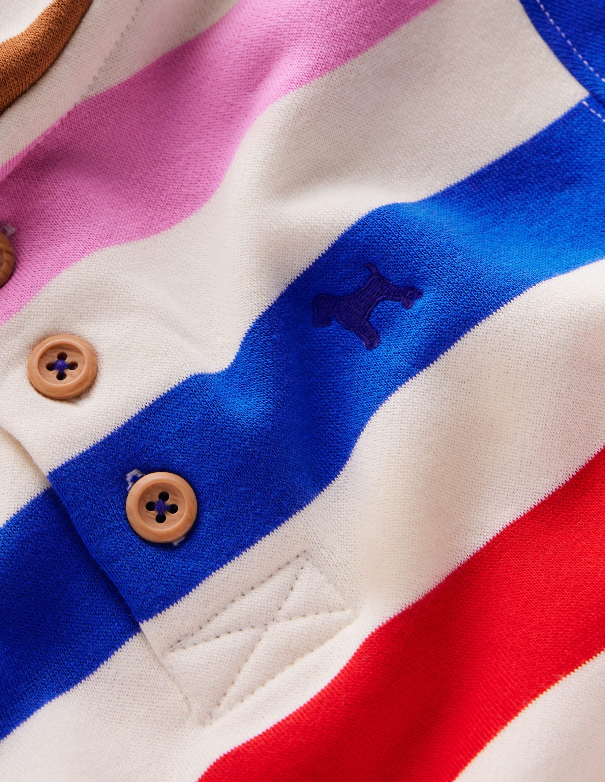 Button Down Hoodie-Gallery Blue Multi Stripe - Image 3