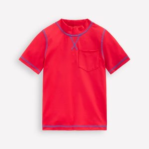 Short Sleeve Rash Vest-Poppy Red