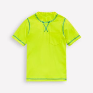 Short Sleeve Rash Vest-Acid Yellow