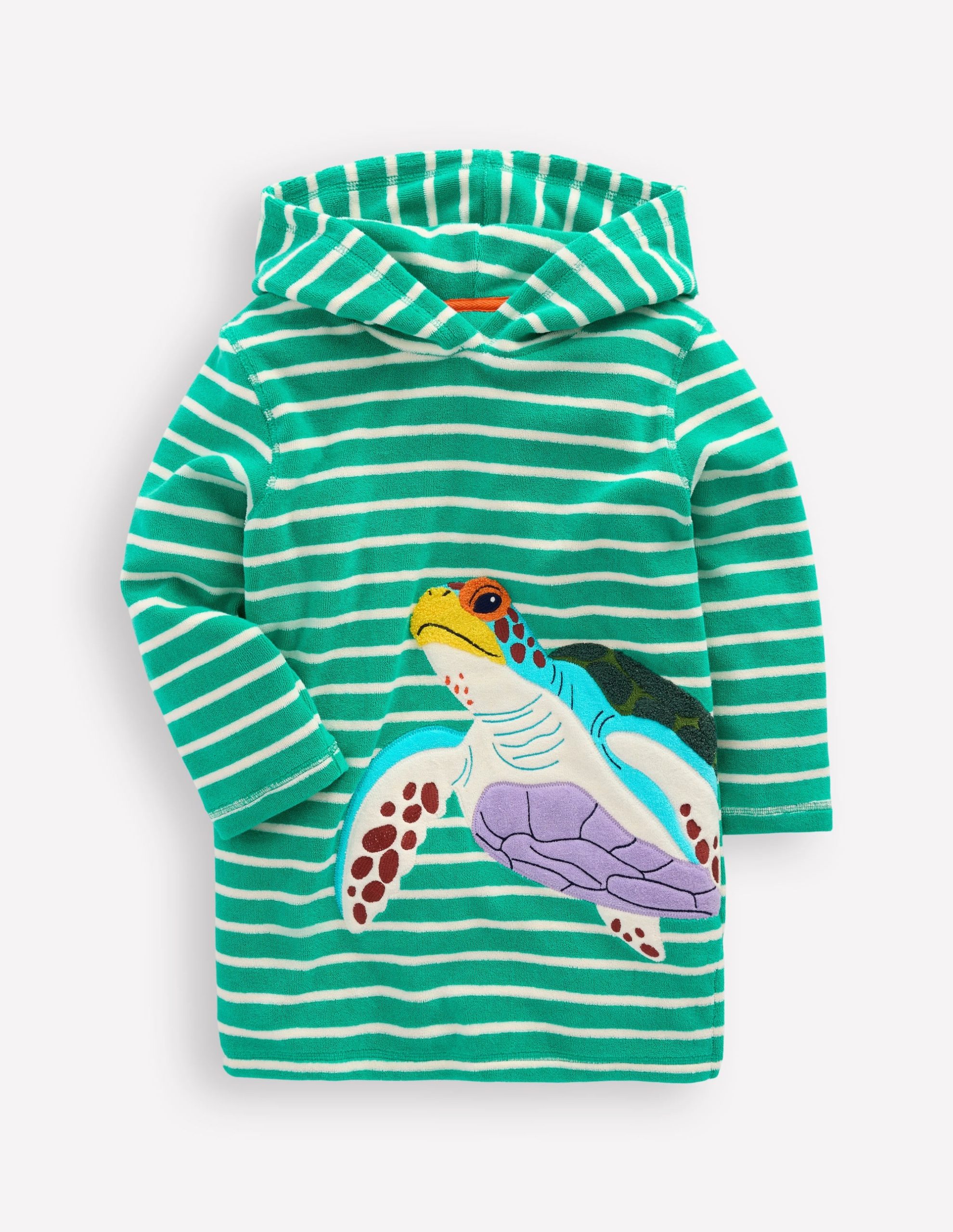 Appliqu?? Towelling Throw-on-Aquamarine Blue Turtle - Image 2