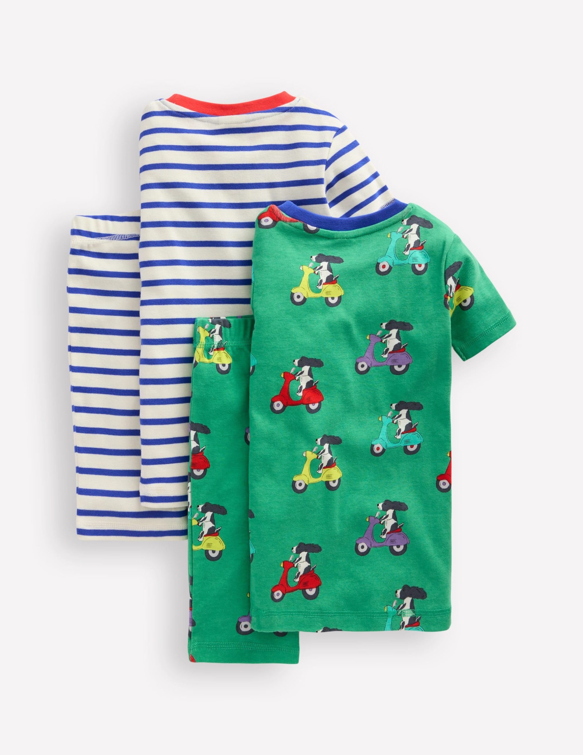 Snug Twin Pack Short Johns-Puppy Scooter and Blue Stripe - Image 2