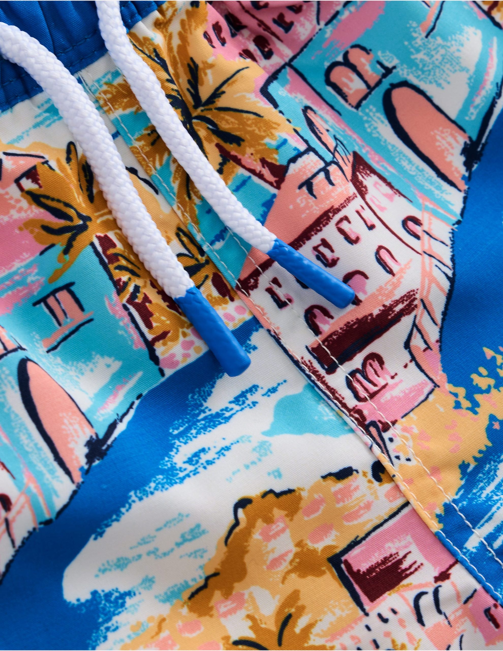 Swim Shorts-Multi Coastal Scene - Image 3