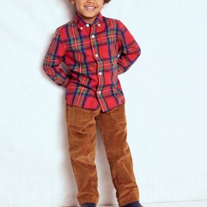 Pull-on Cord Pants-Ginger