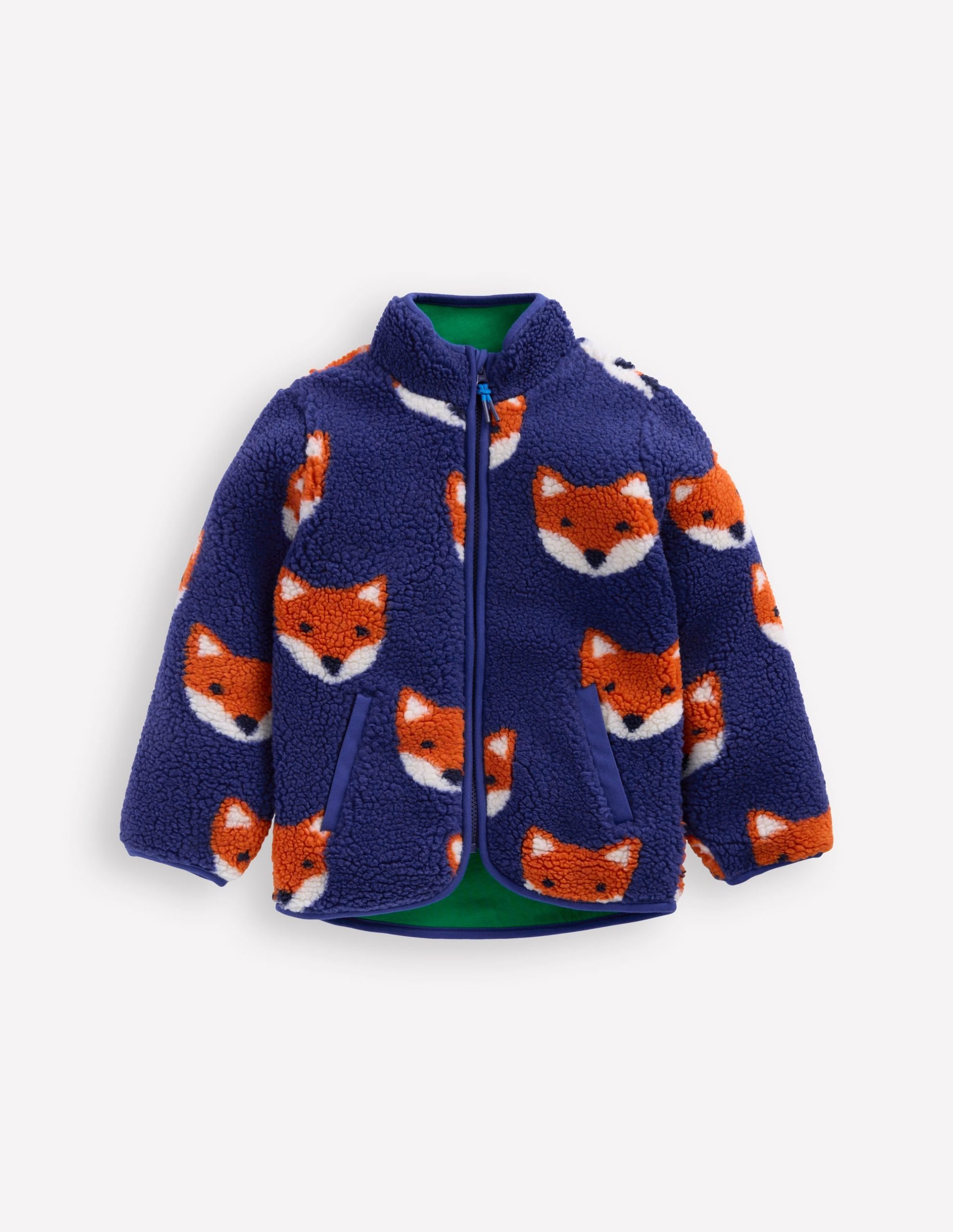 Cosy Borg Jacket-Sapphire Blue Foxes - Image 2