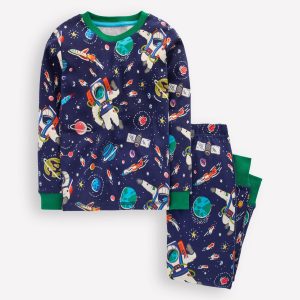 Snug Glow-In-The-Dark Pajamas-Medieval Blue Astro