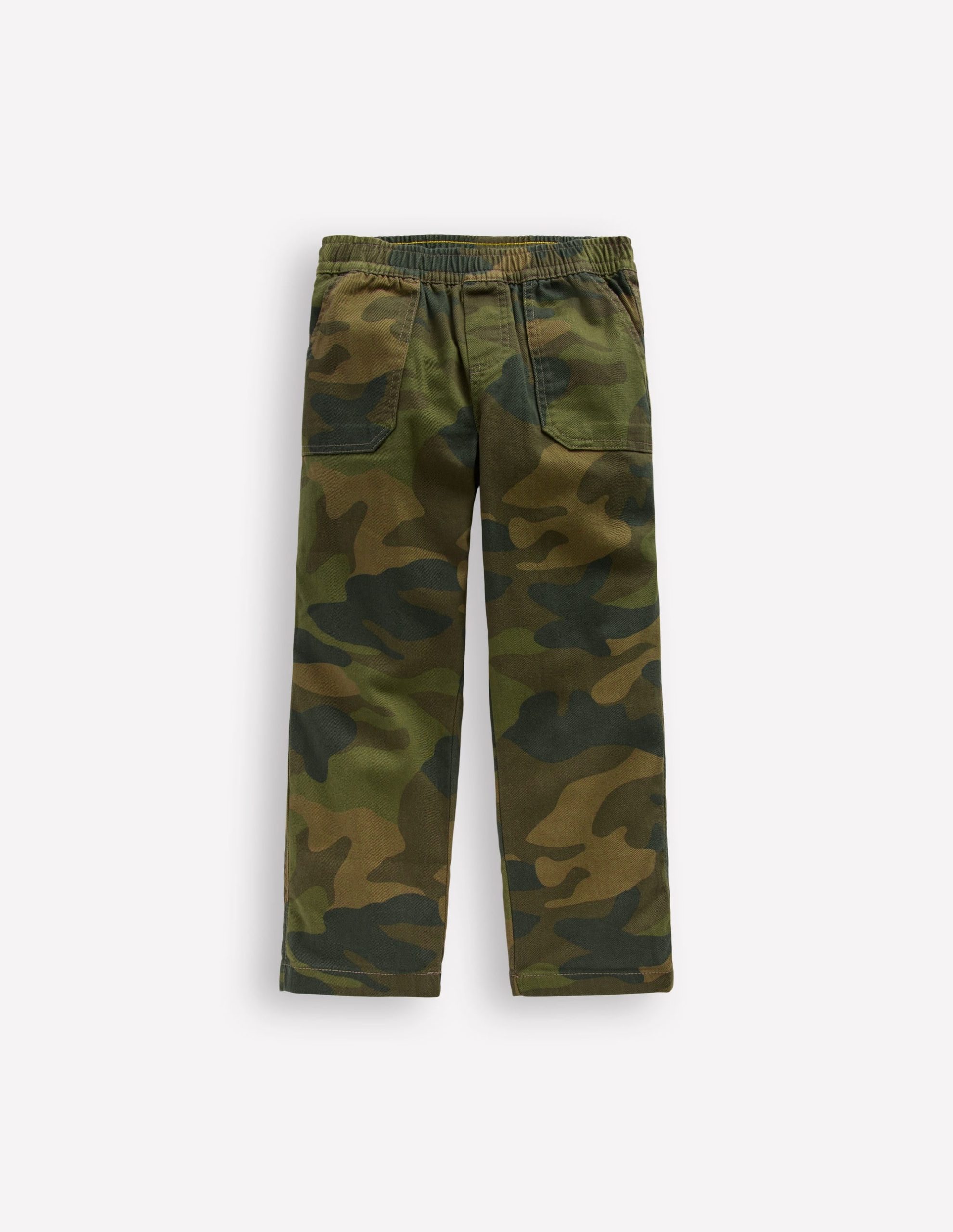 Pull-on Cotton Pants-Camo