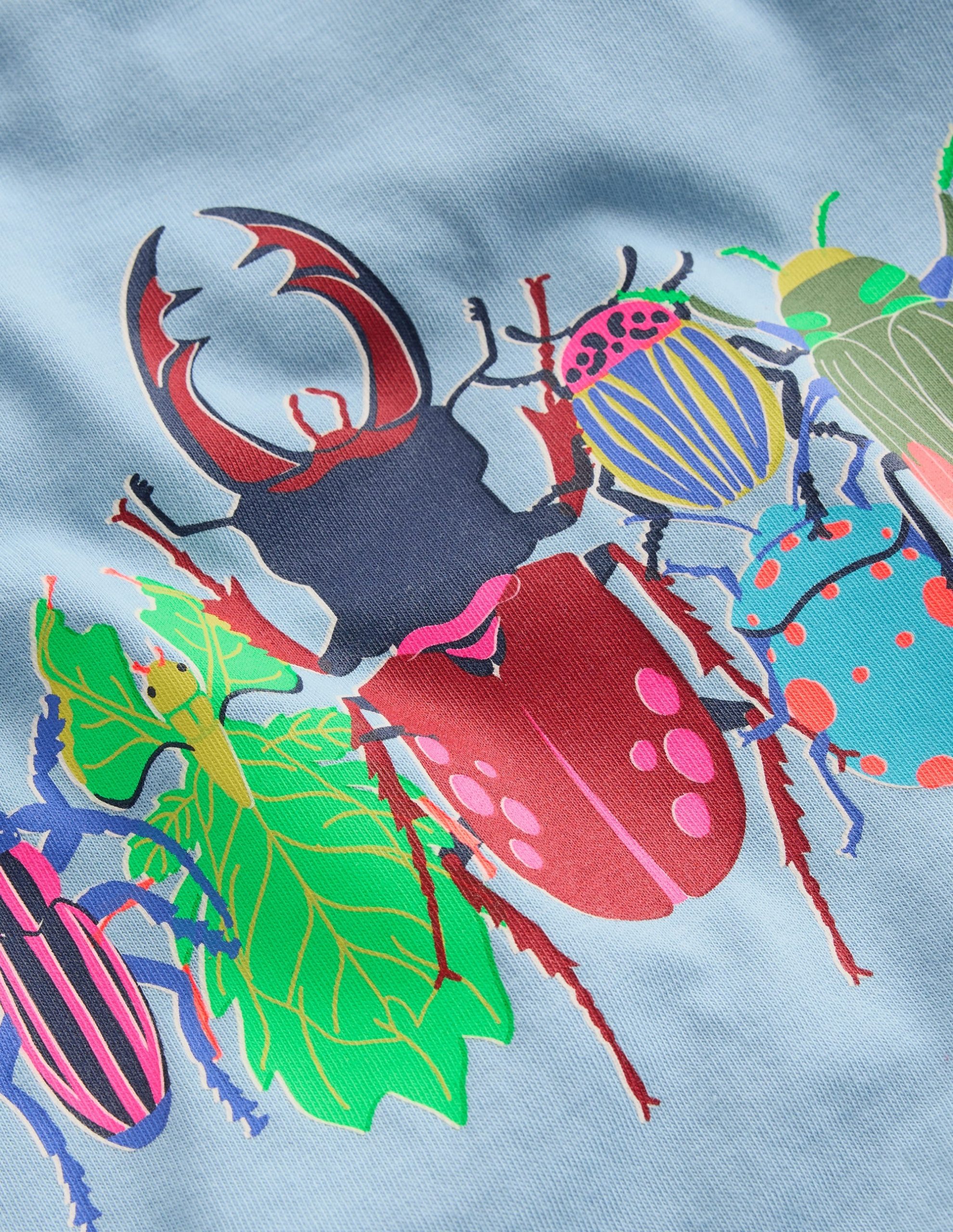 Long Sleeve Riso T-shirt-Glacier Blue Bugs - Image 3