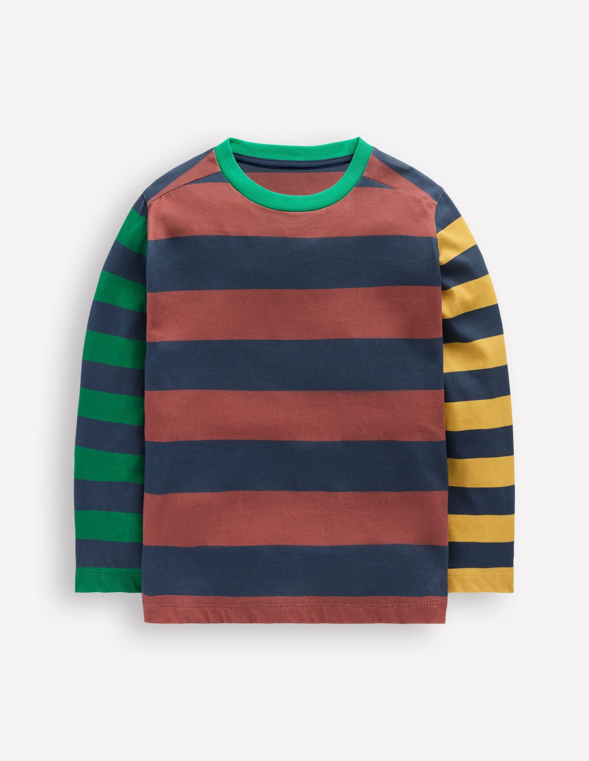 Long Sleeve Hotchpotch T-shirt-Navy Multi - Image 2