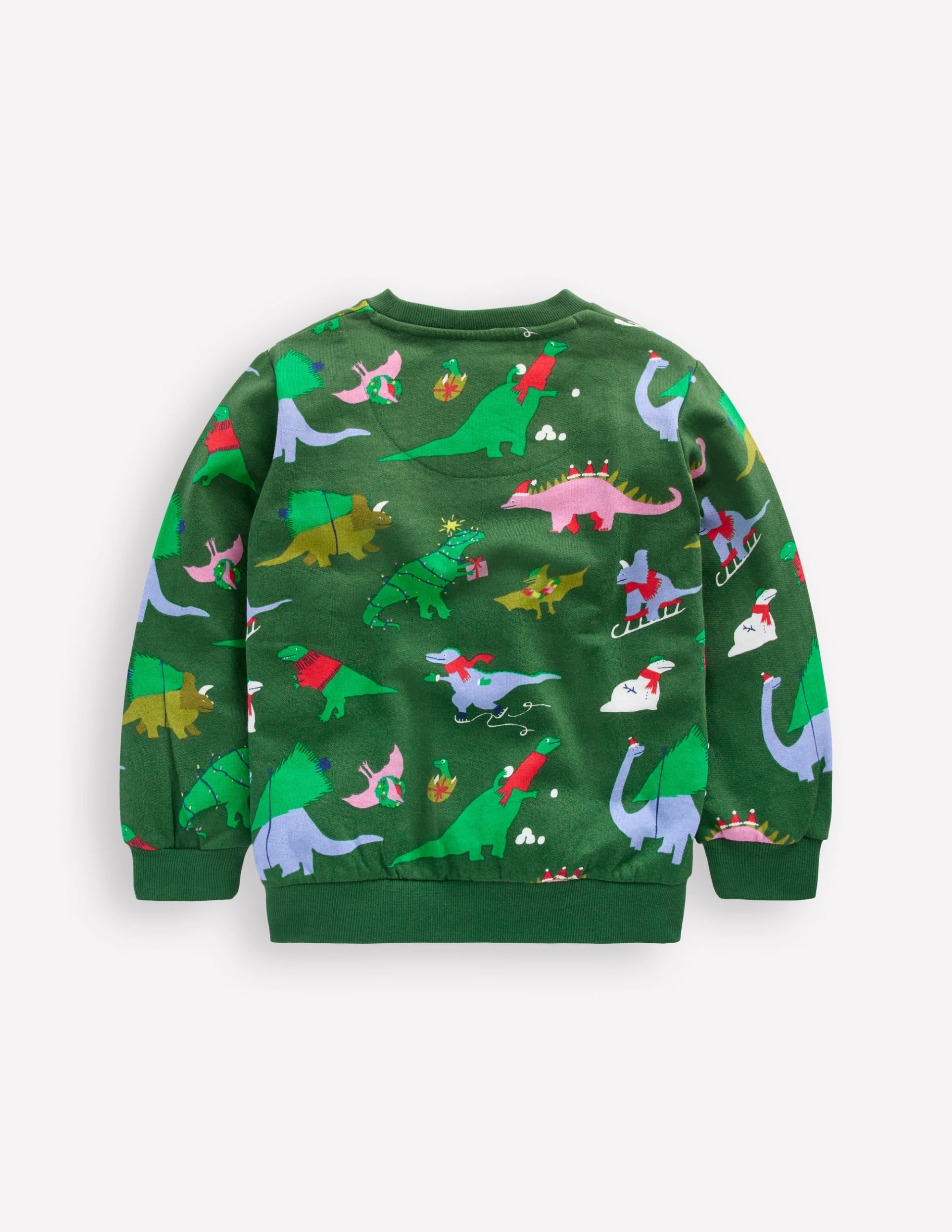 Everyday Printed Sweatshirt-Grape Leaf Christmas Dinos - Image 2