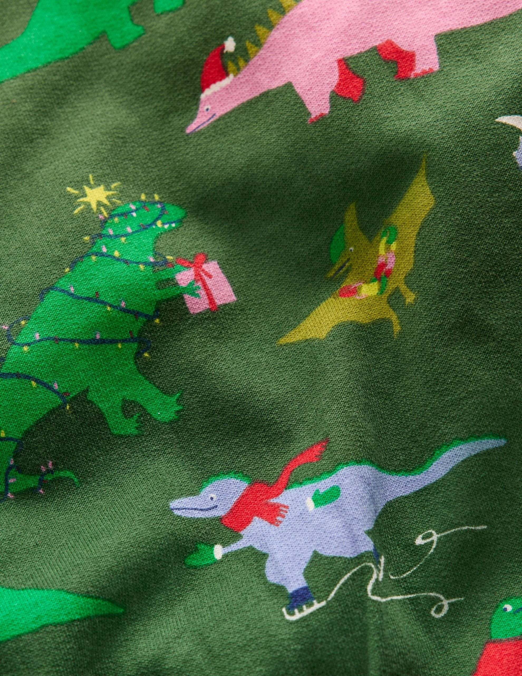 Everyday Printed Sweatshirt-Grape Leaf Christmas Dinos - Image 3