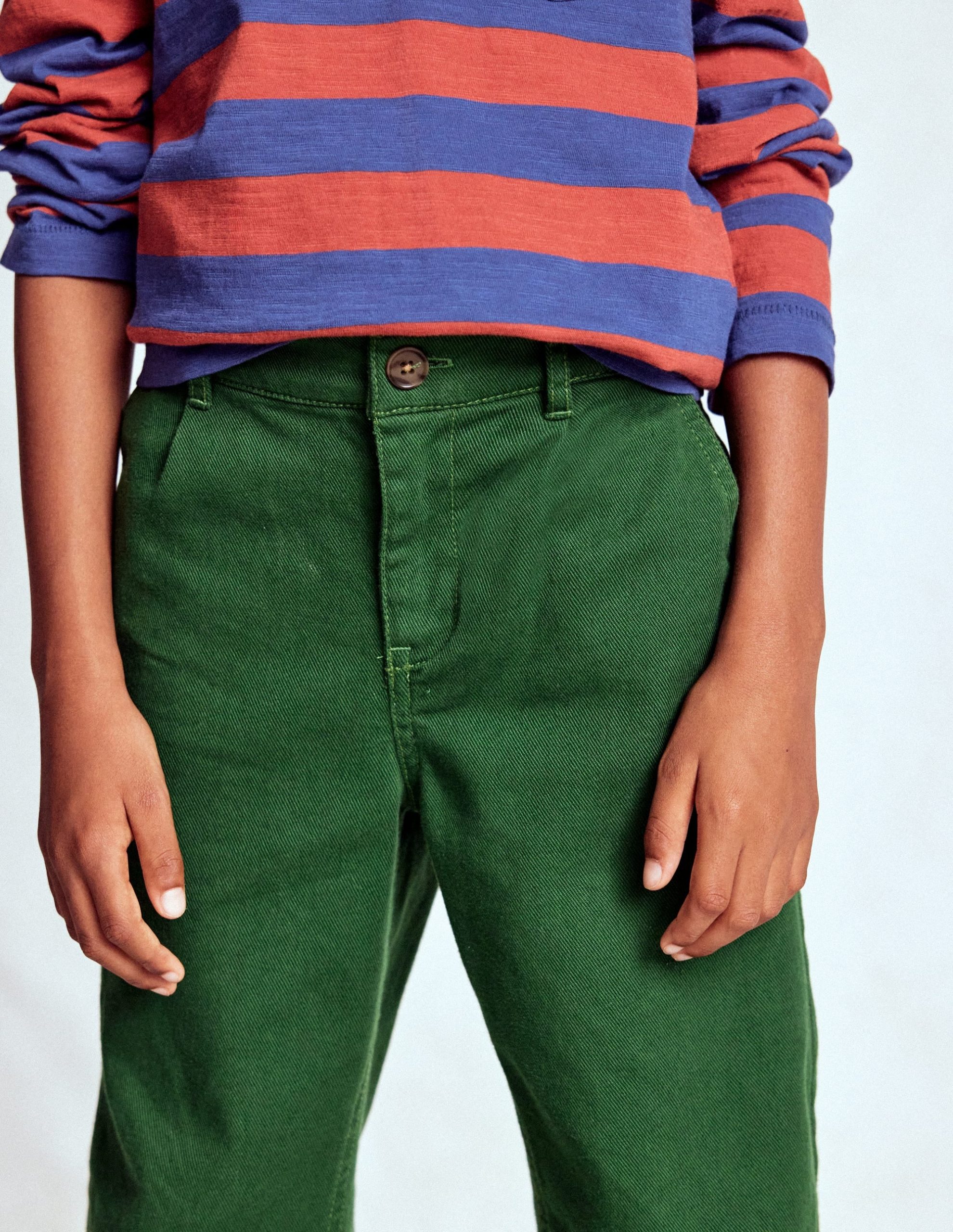 Everyday Relaxed Pants-Pine Green Twill - Image 2