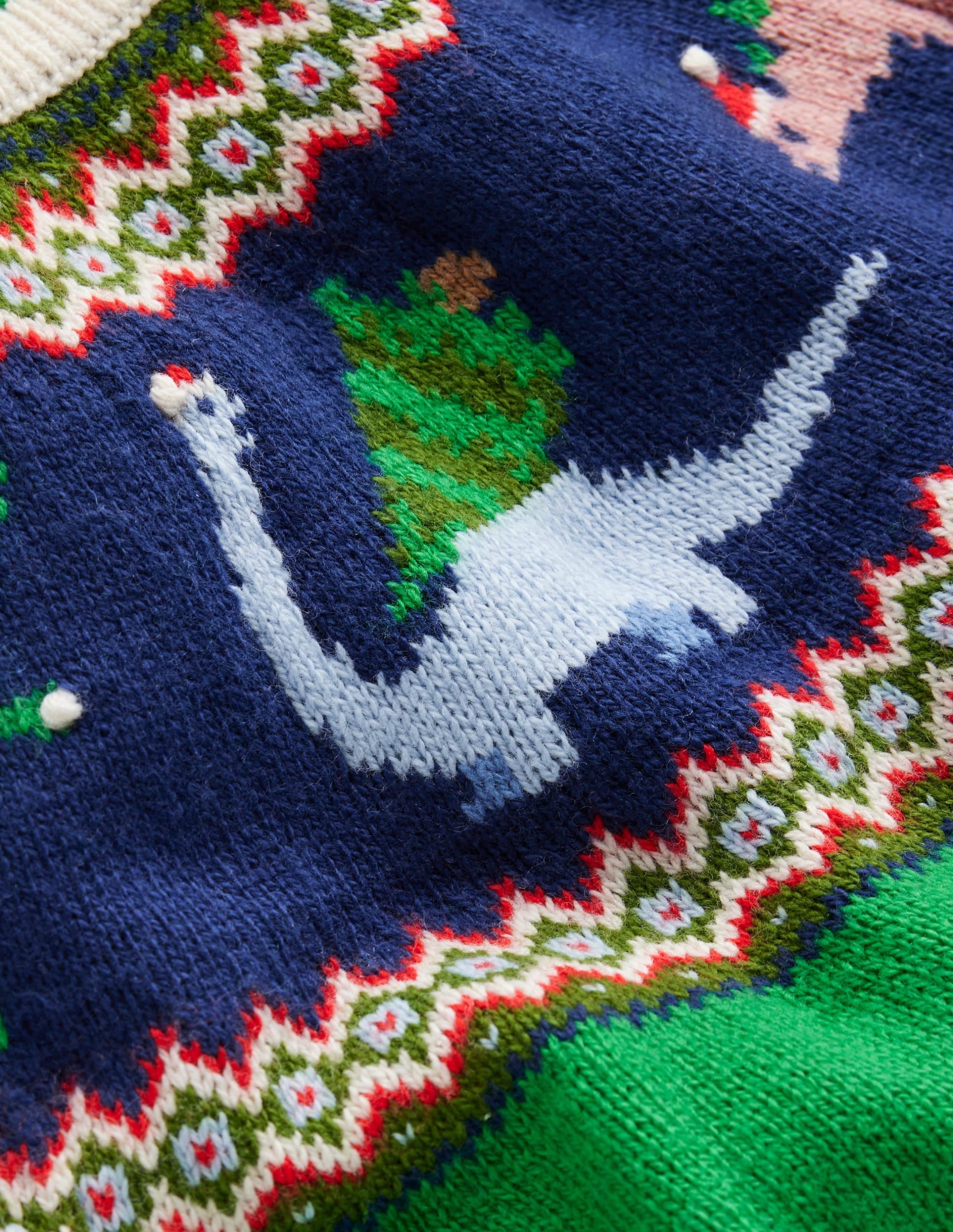 Fair Isle Jumper-Sapling Green Dinosaur - Image 3