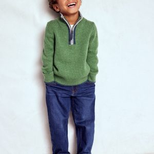 Heritage Half-zip Sweater-Safari Green