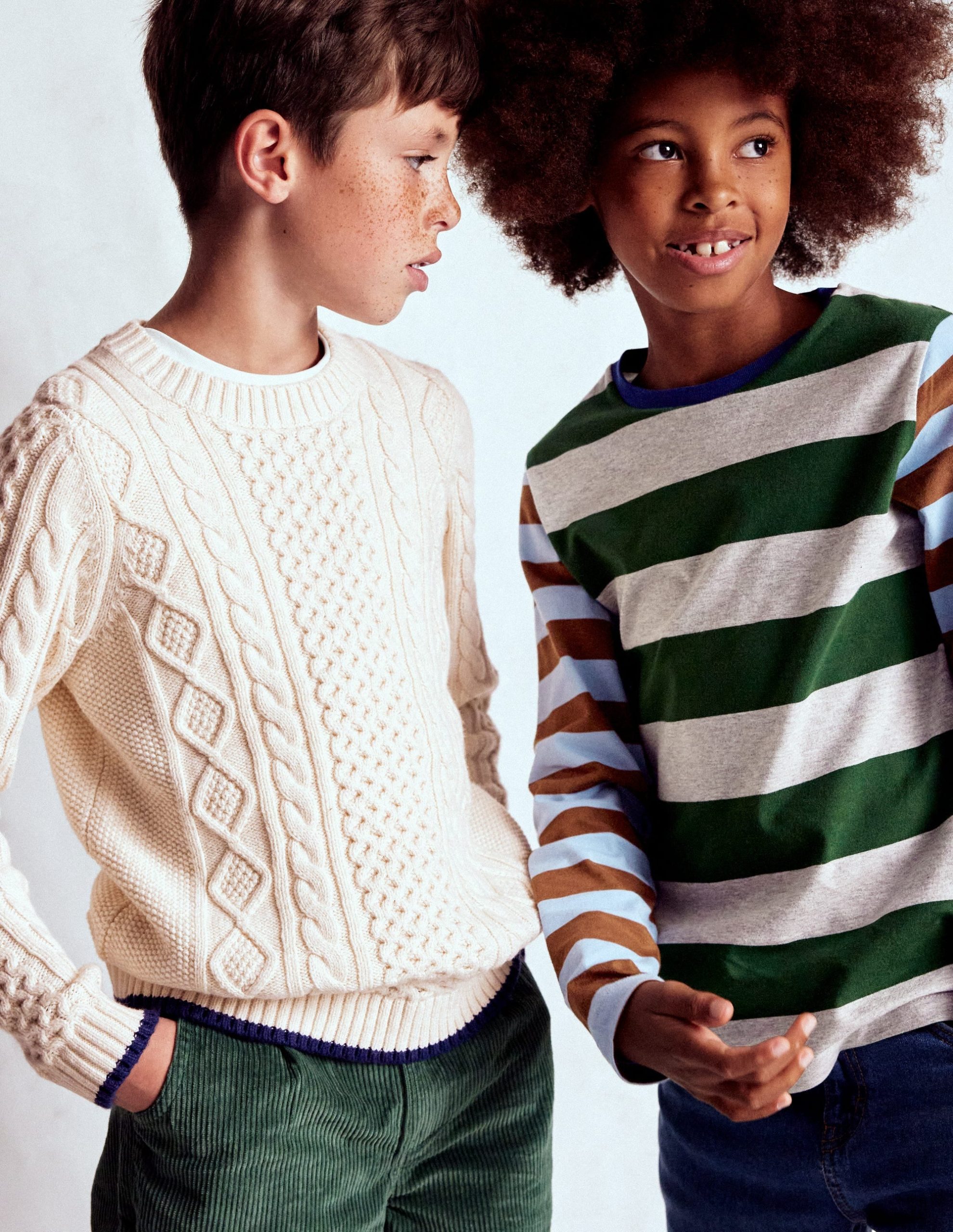 Heritage Cable Jumper-Ecru Marl - Image 6