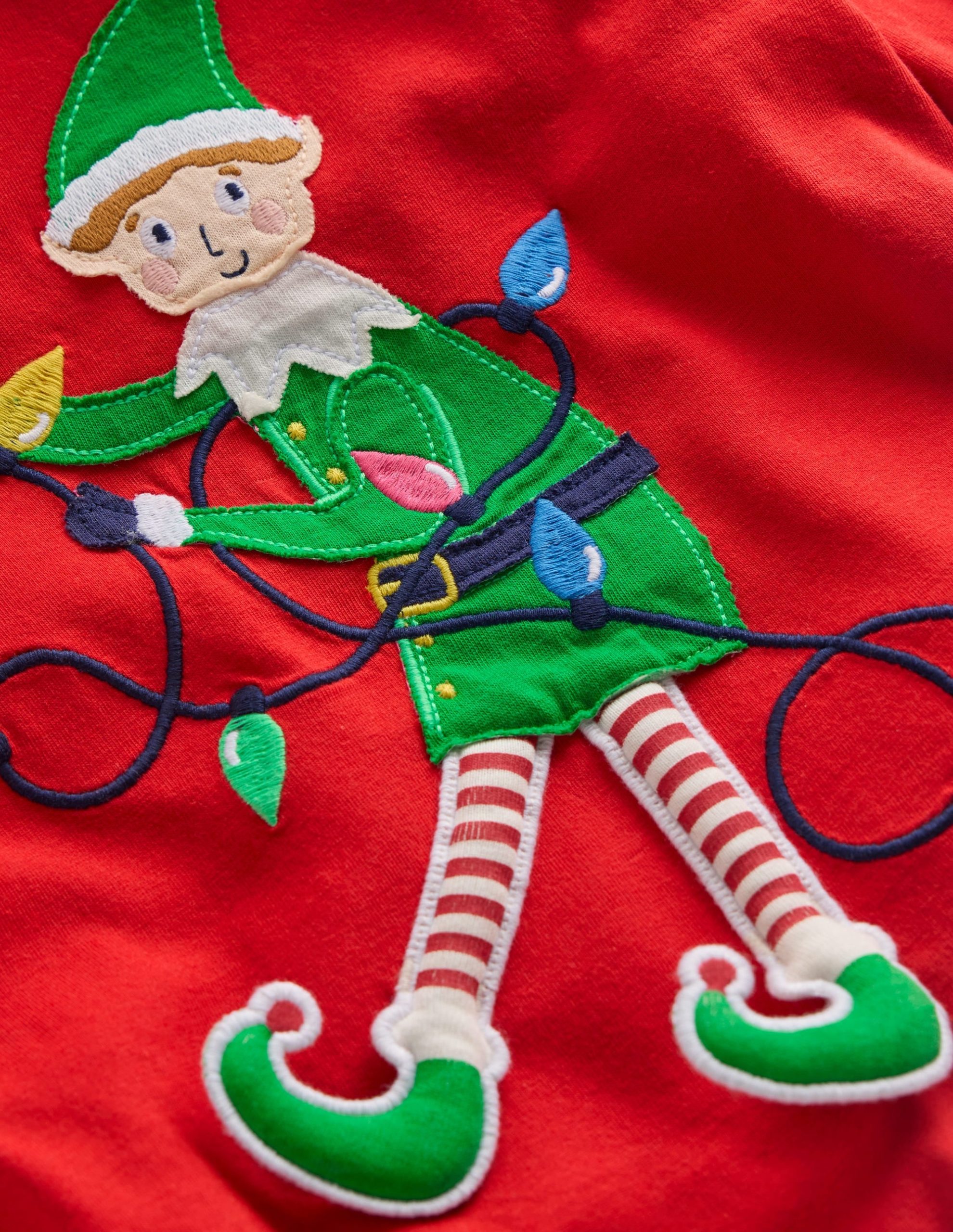 Long Sleeve Novelty 3D T-Shirt-Mars Red Elf - Image 4