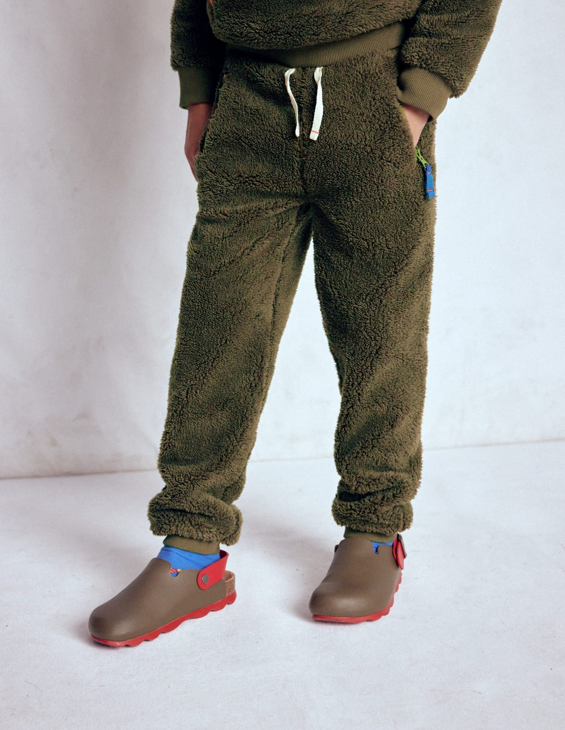 Fleece Joggers-Classic Khaki - Image 2