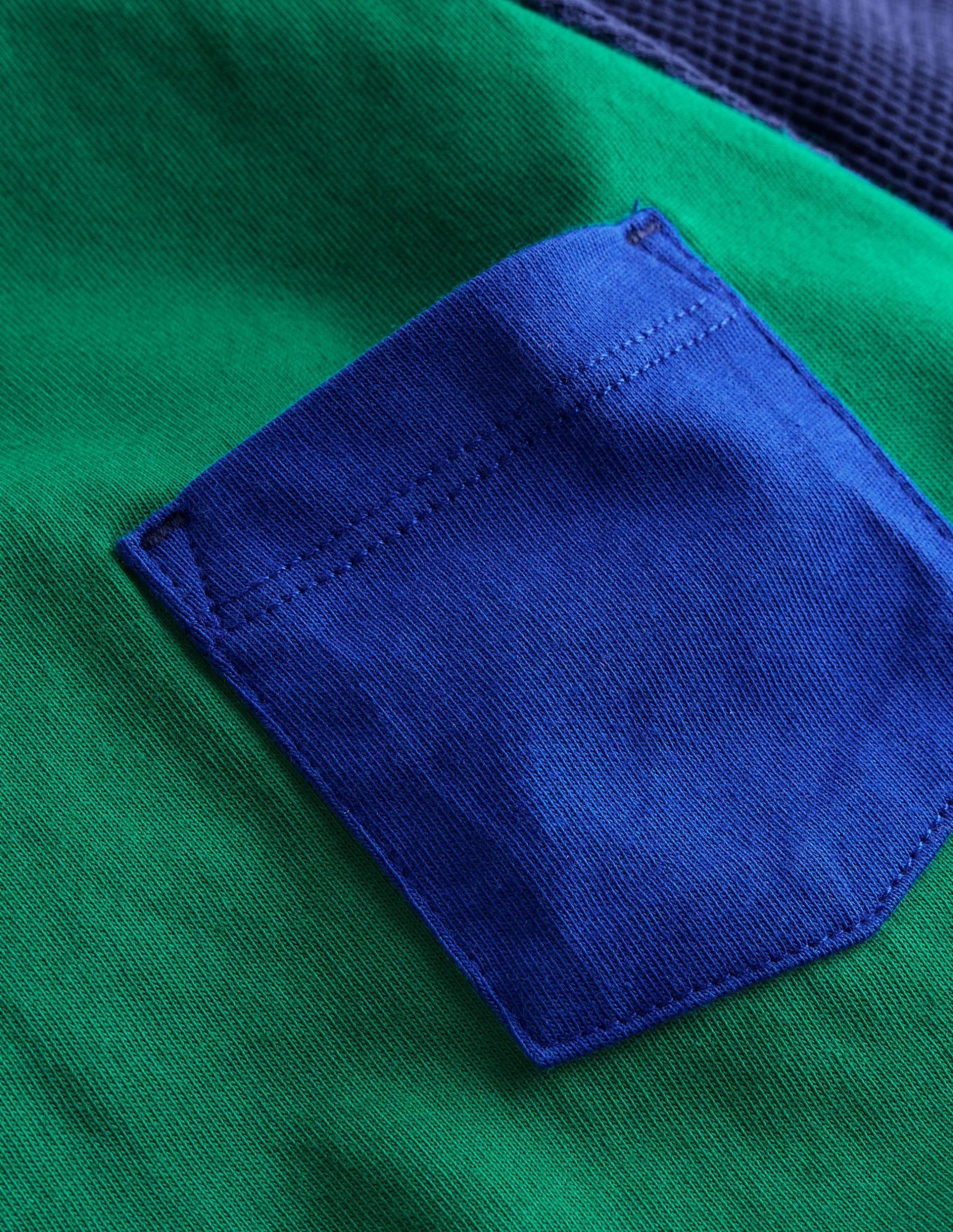 Waffle Mix Raglan-Alpine Green colourblock - Image 4