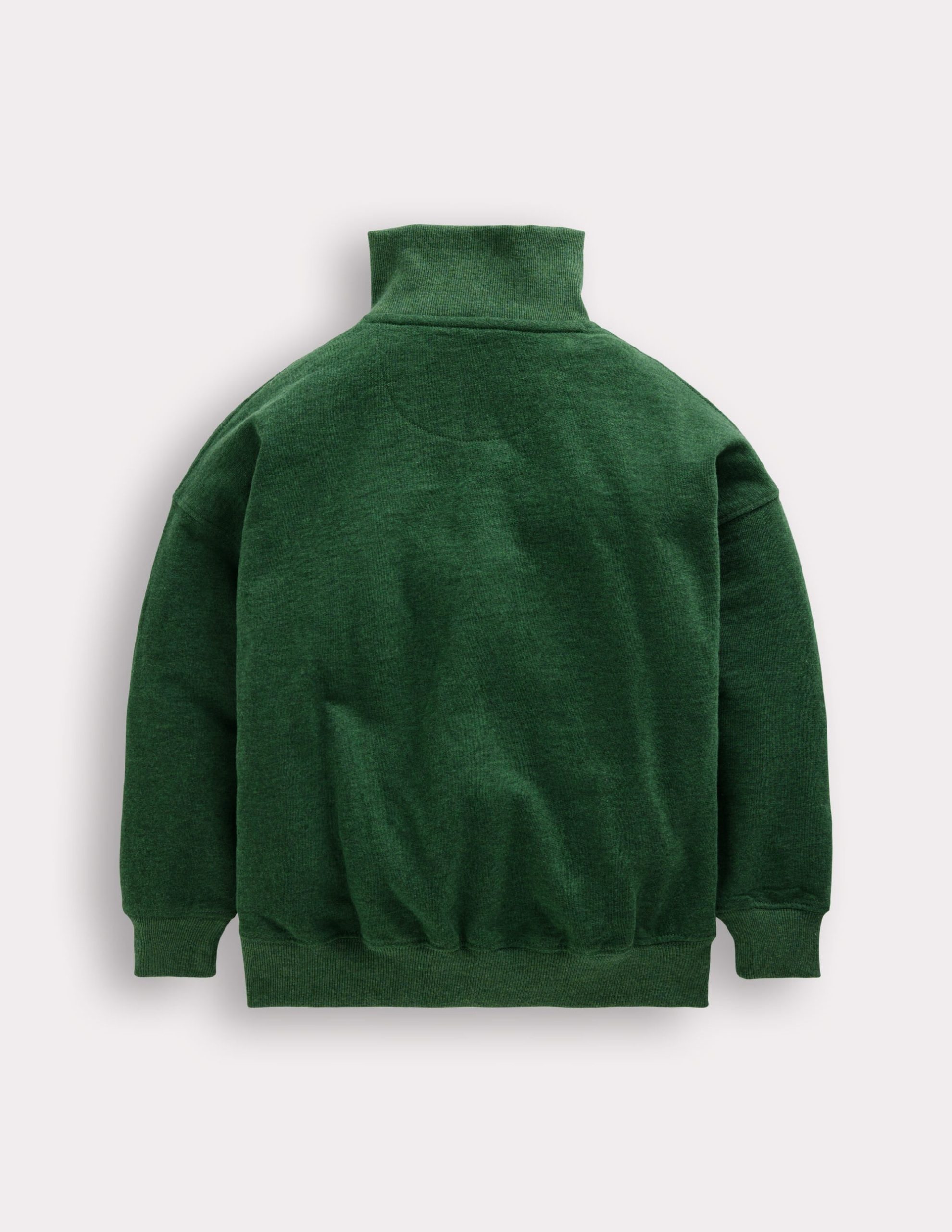 Half-Zip Sweatshirt-Green Marl - Image 2