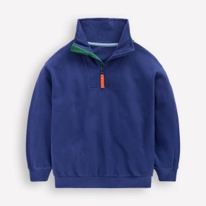 Half-Zip Sweatshirt-Navy