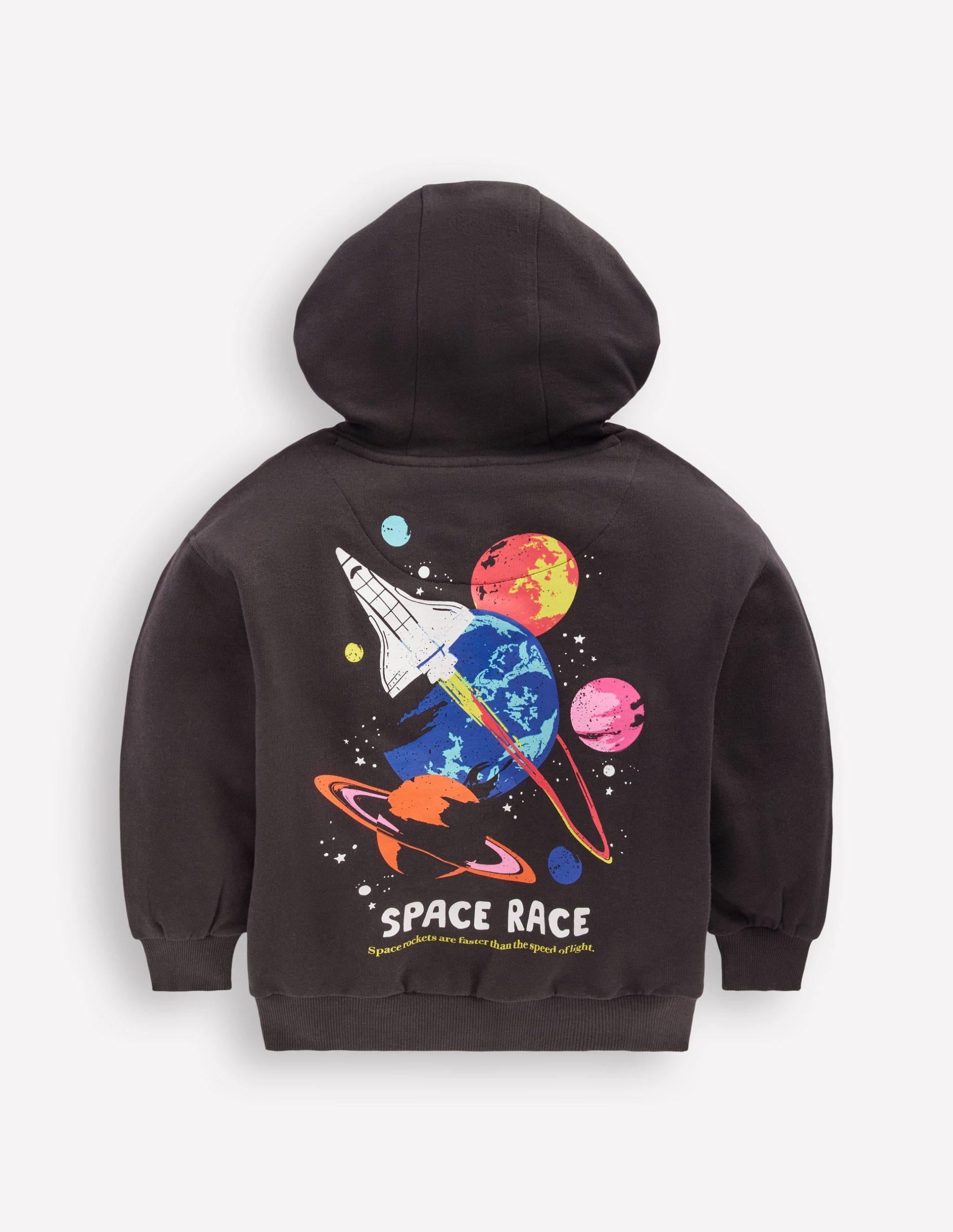 Front and Back Hoodie-Charcoal Space - Image 2