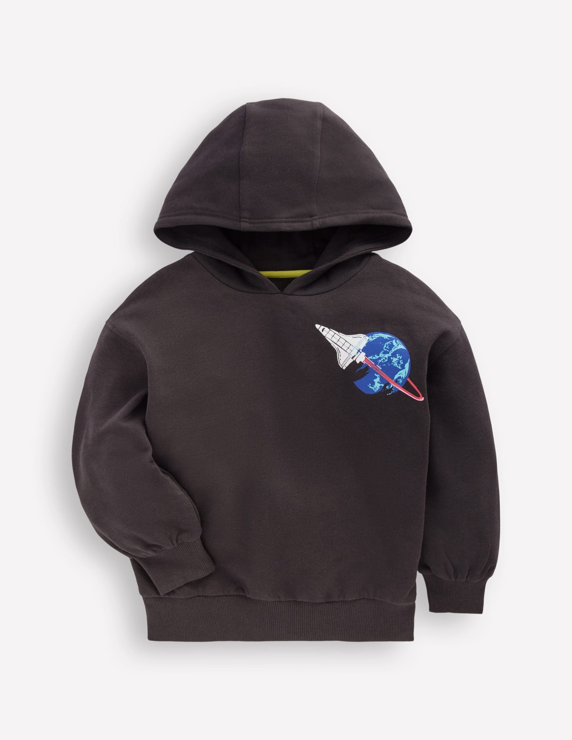 Front and Back Hoodie-Charcoal Space