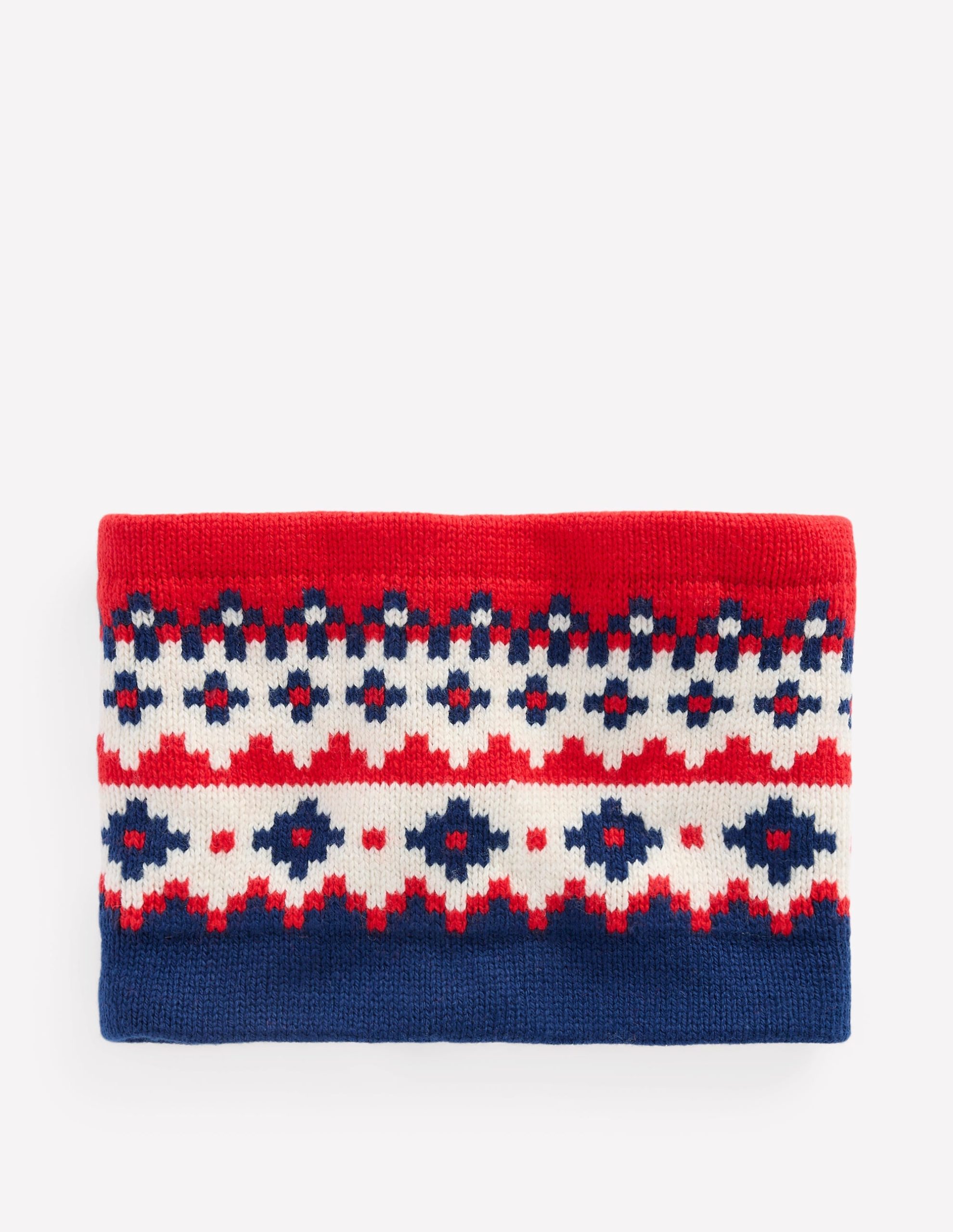 Fair Isle Snood-College Navy Fair Isle