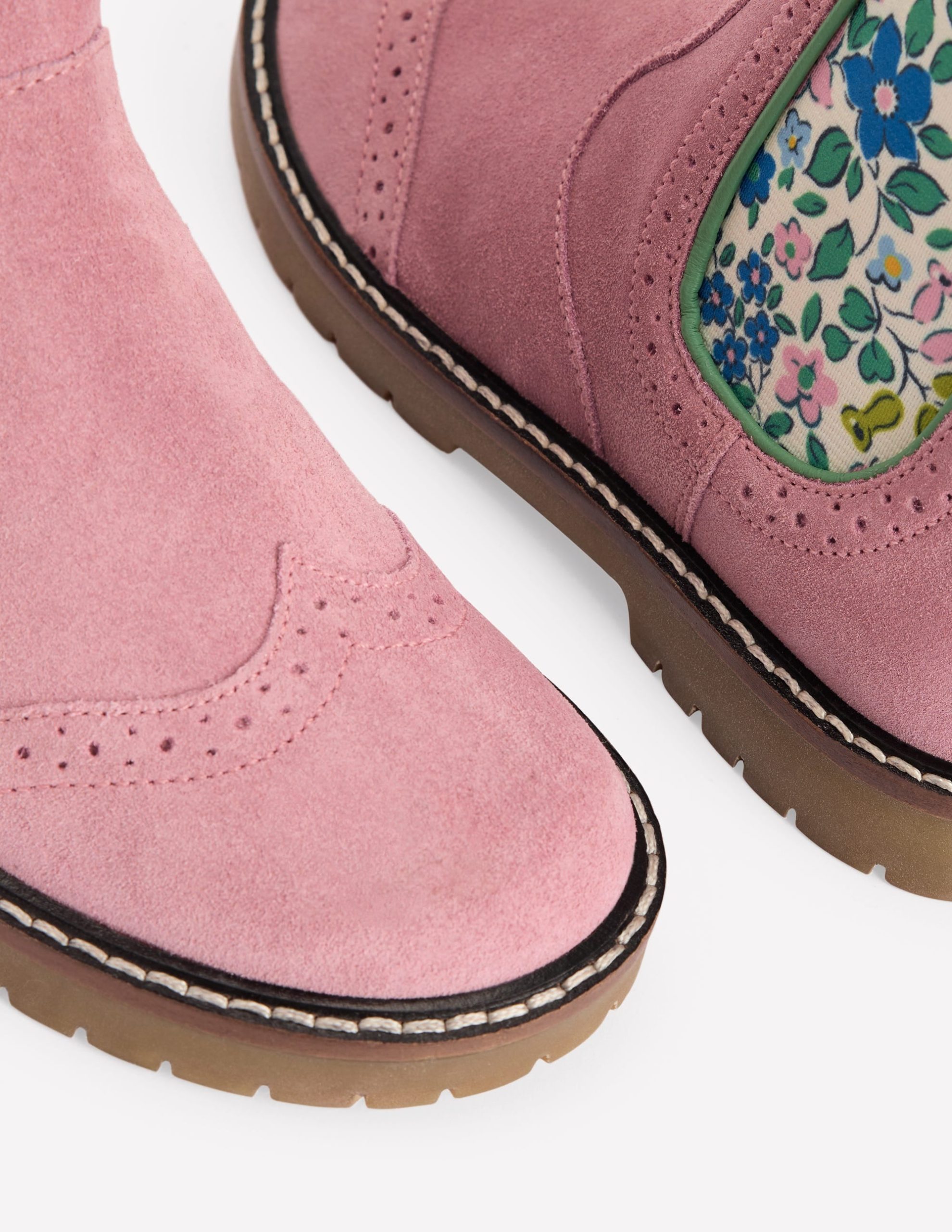 Leather Chelsea Boots-Pink Floral - Image 3