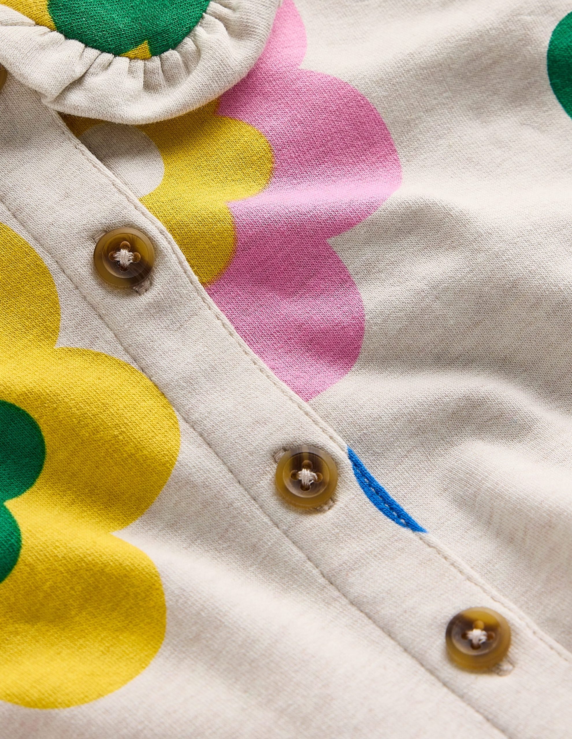 Cosy Jersey Shirt Dress-Multi Large Flower - Image 4