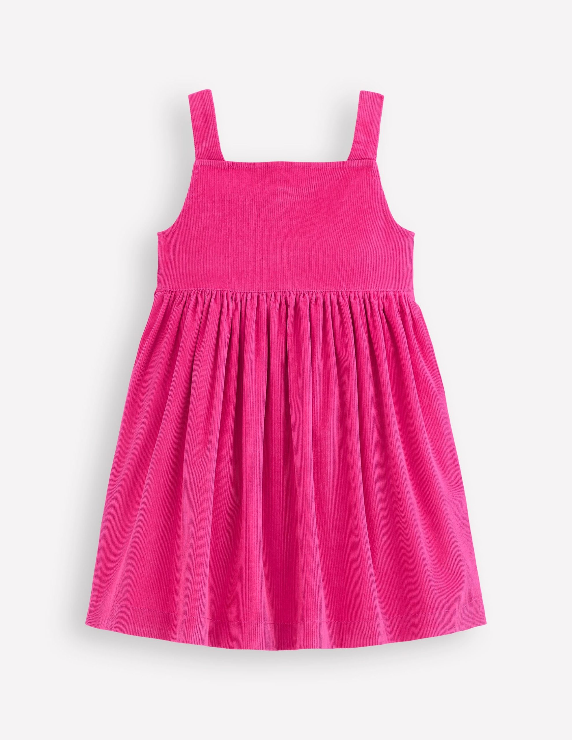 Button-through Pinafore Dress-Raspberry Pink - Image 2