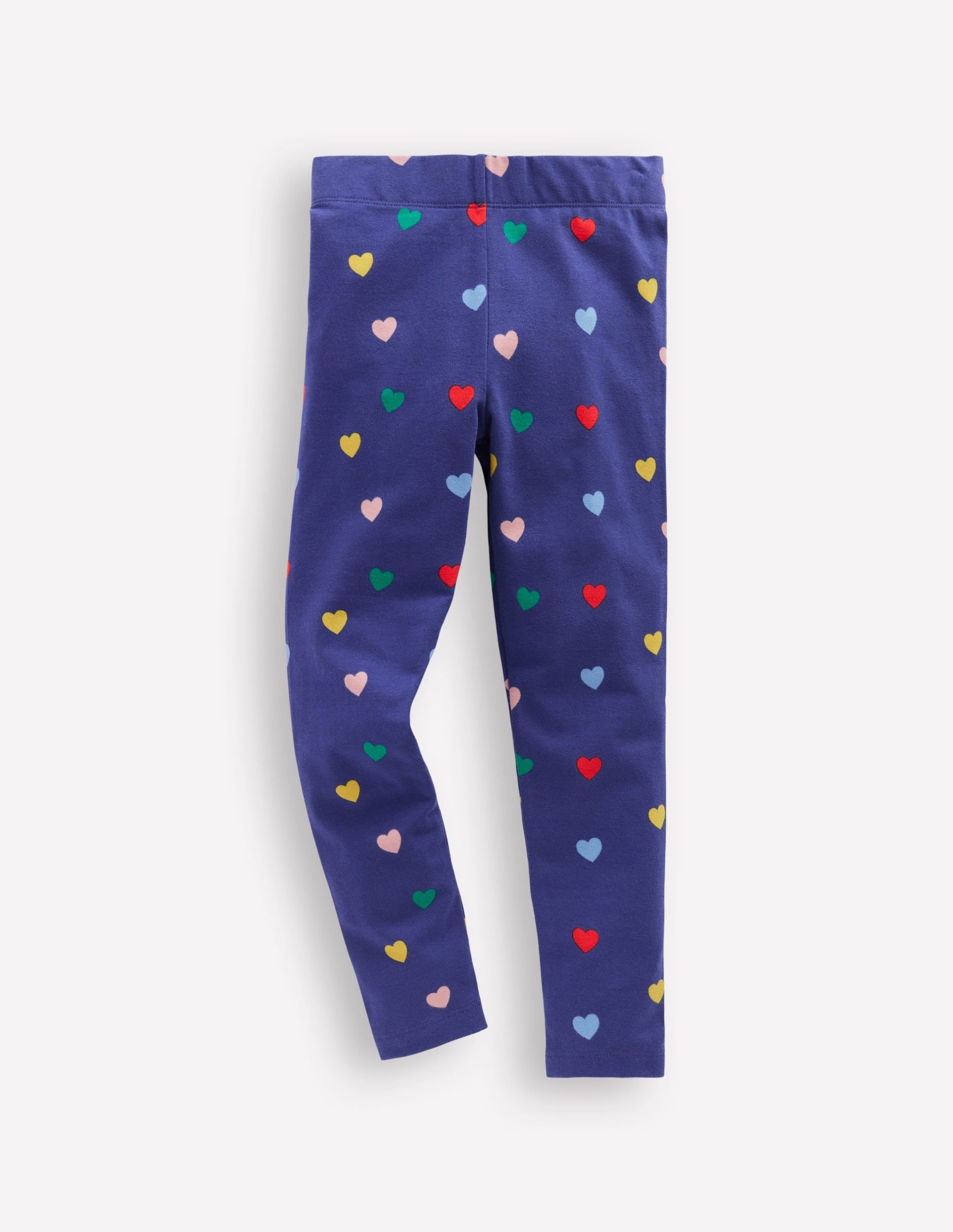 Fun Leggings-Starboard Blue Multi Hearts