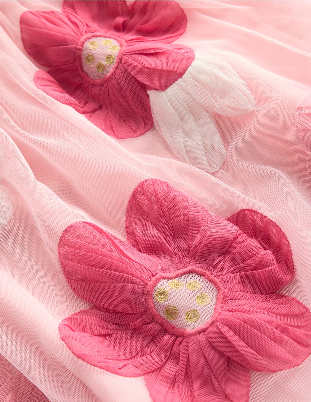 Appliqu?? Tulle Dress-Chalk Pink Flower - Image 7