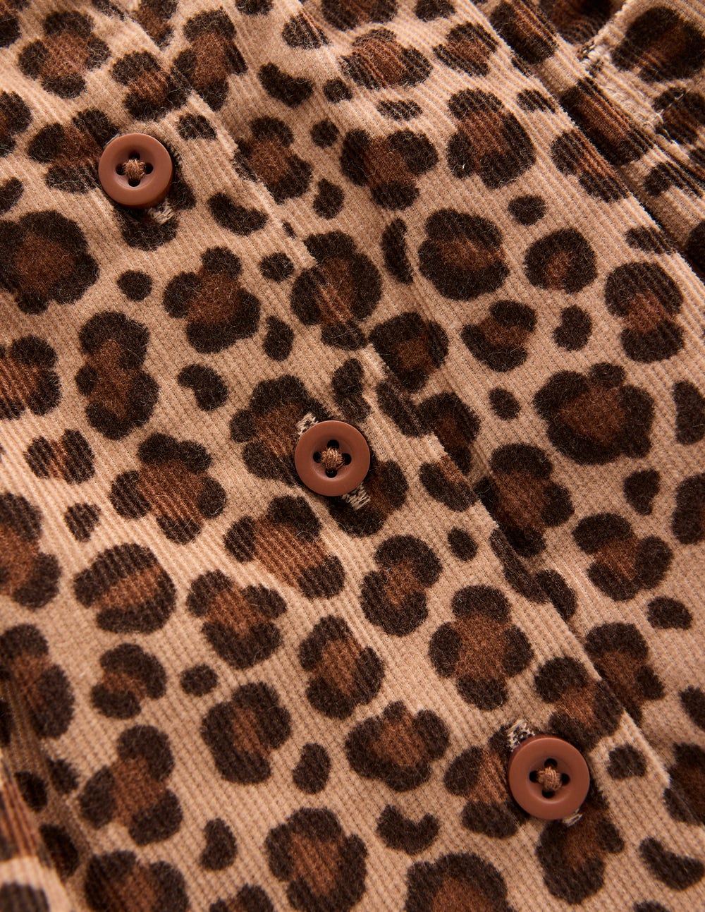 Button-through Mini Skirt-Leopard Print - Image 4