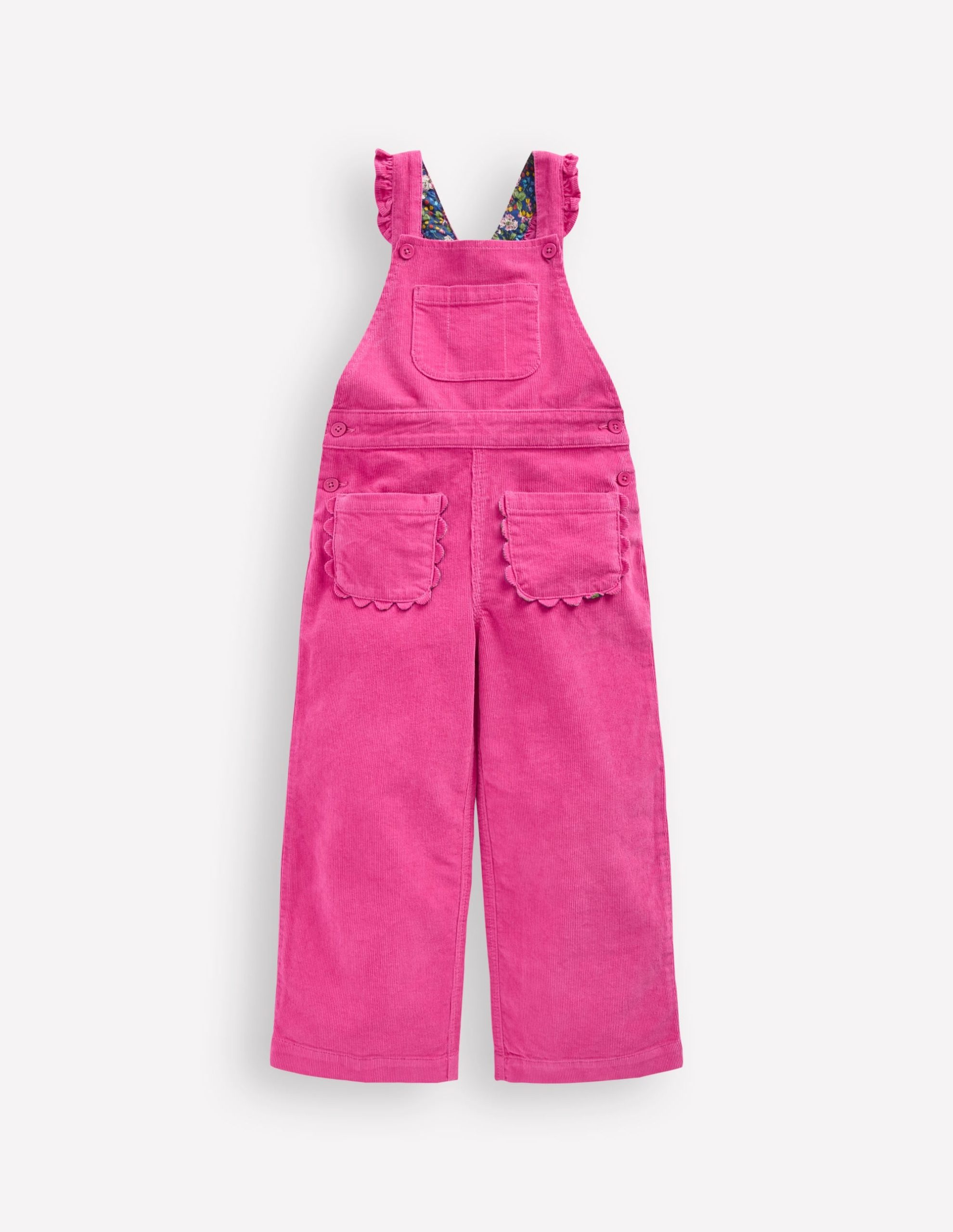 Frill Overalls-Raspberry Pink - Image 2