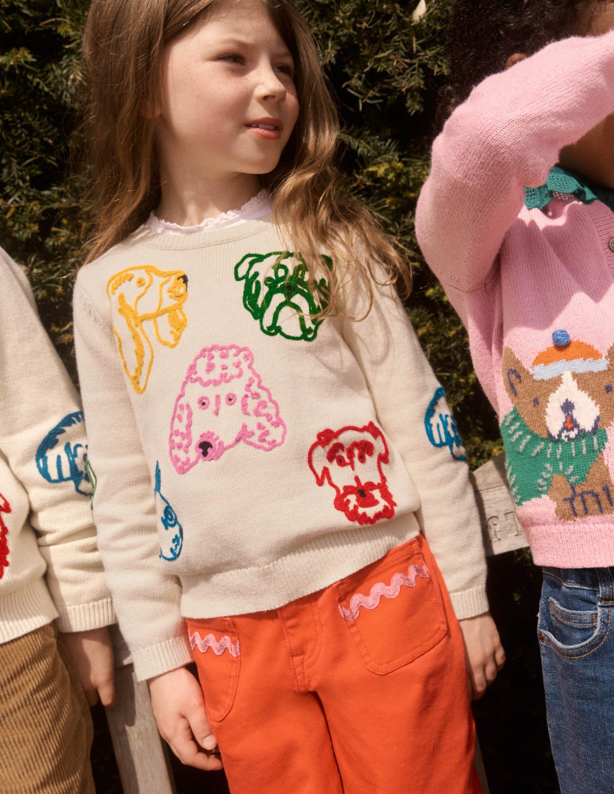 Fun Logo Sweater-Warm Ivory Dogs