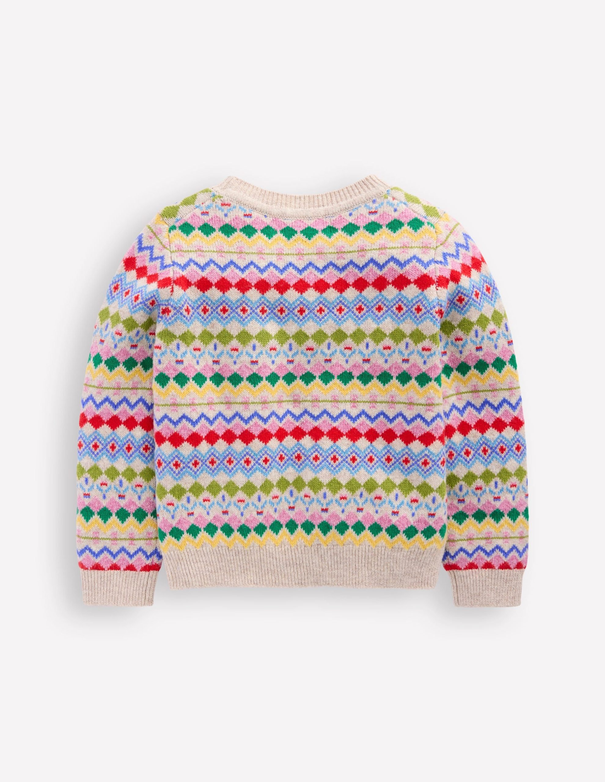 Eleanor Fair Isle Sweater-Oatmeal Melange Fair Isle - Image 3