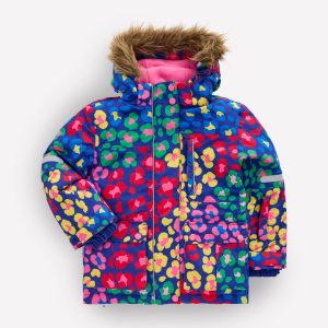 All-Weather Waterproof Coat-Multi Rainbow Leopard
