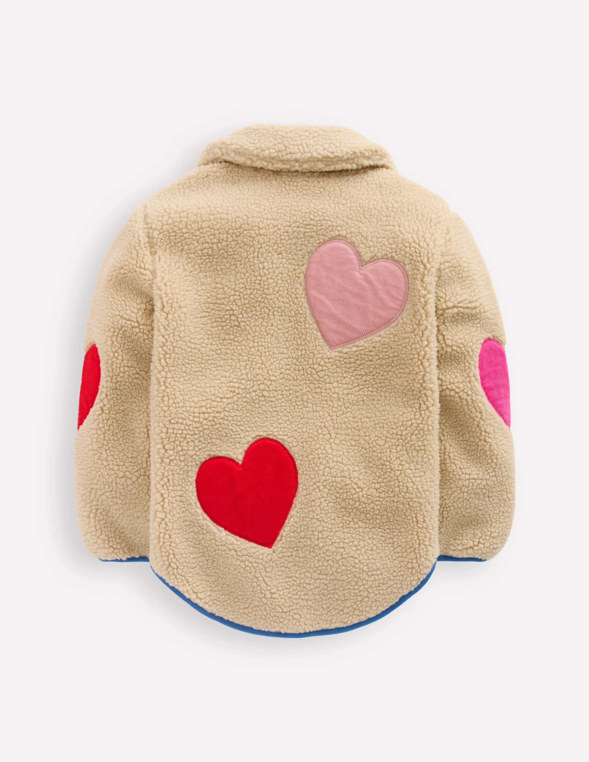 Collared Borg Zip Through-Applique Hearts - Image 2